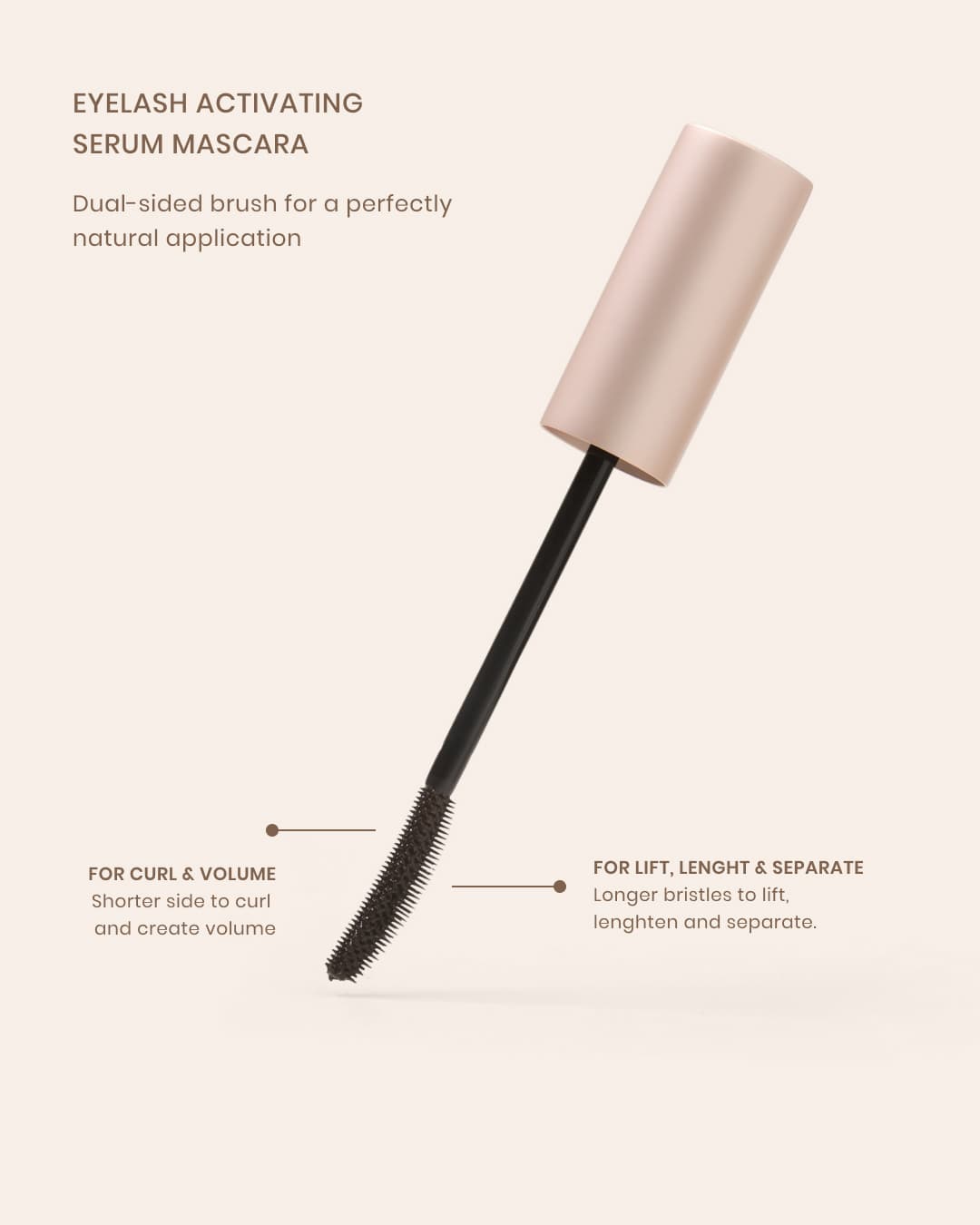 Lenoites PowerLash Growth Serum Mascara Brown 8 ml 3