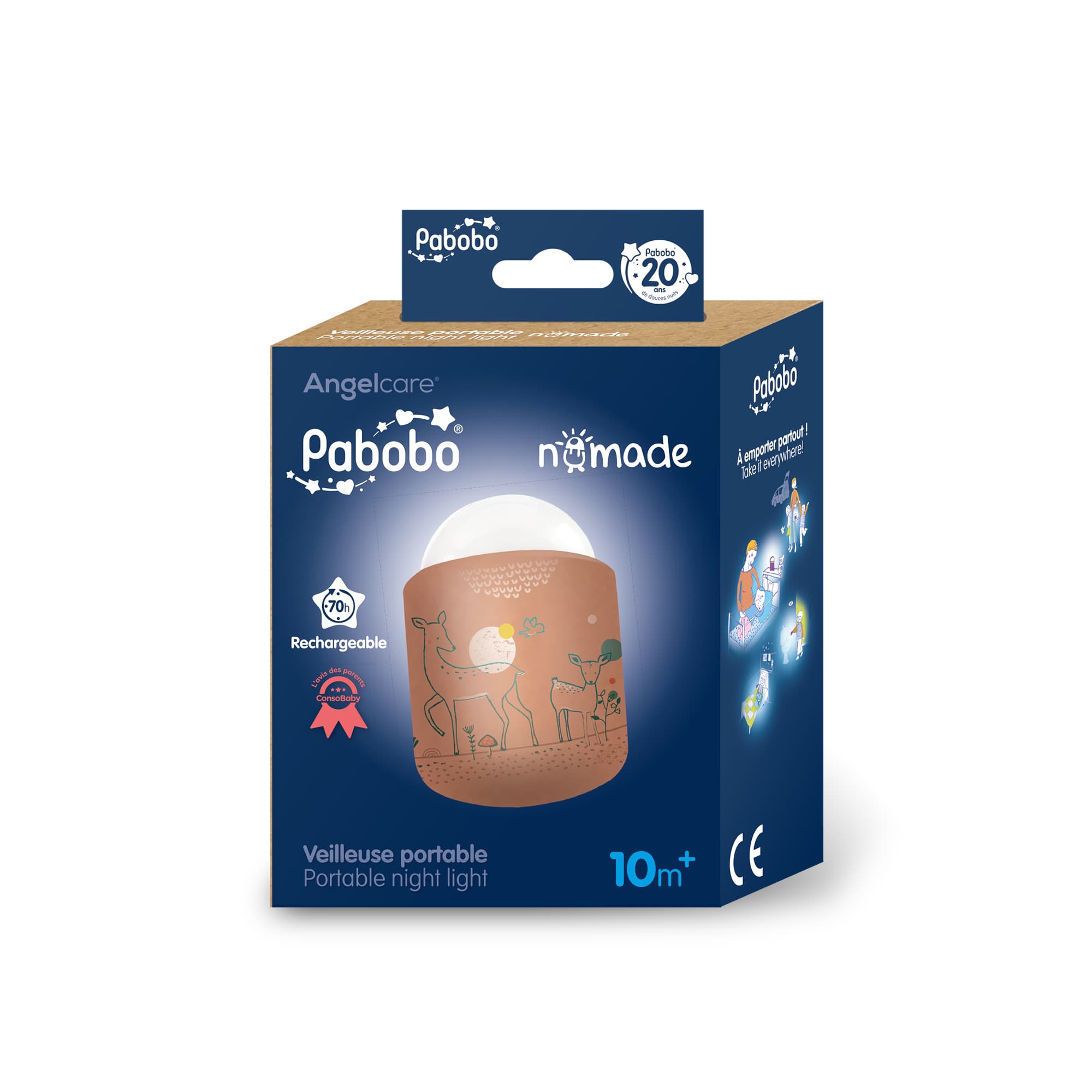Pabobo Nomad Nattlampa Rådjur Terracotta 2
