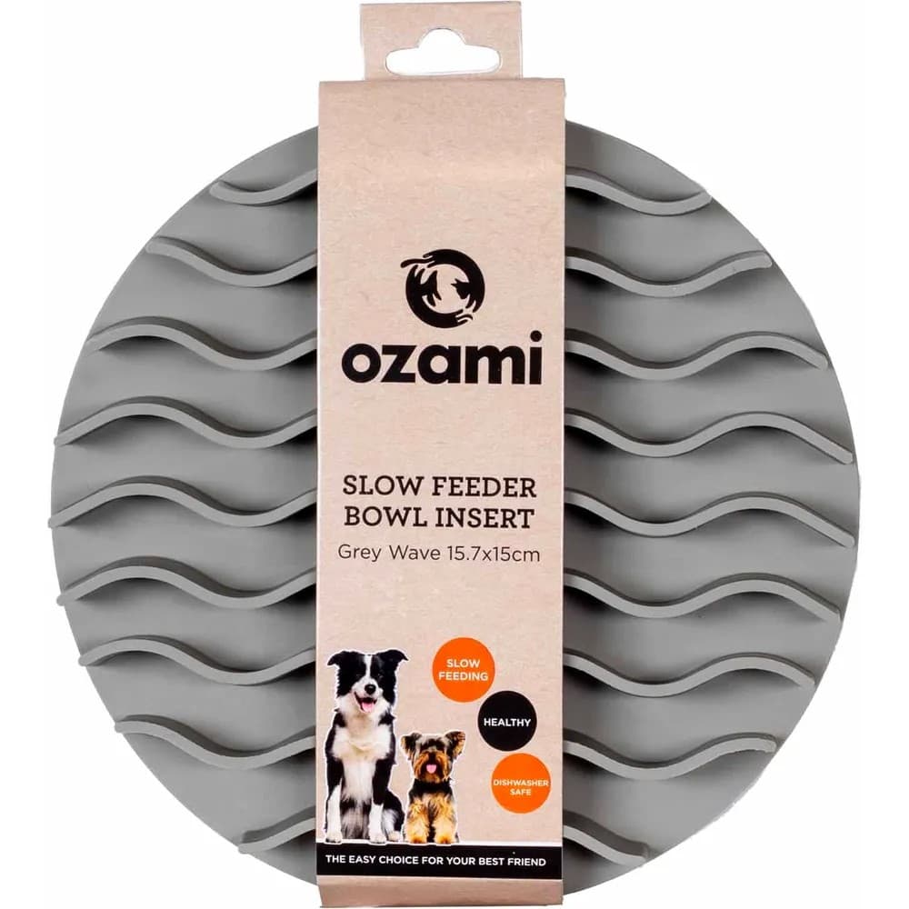 Ozami Slow Feeder Bowl Insert Wave Grå
