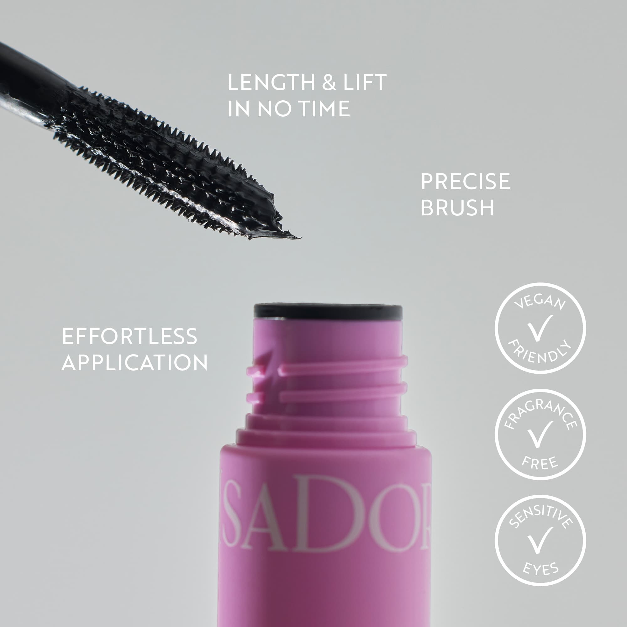 ISADORA 10 Sec High Imp Length & Lift Mascara 01 Black 9 ml 5