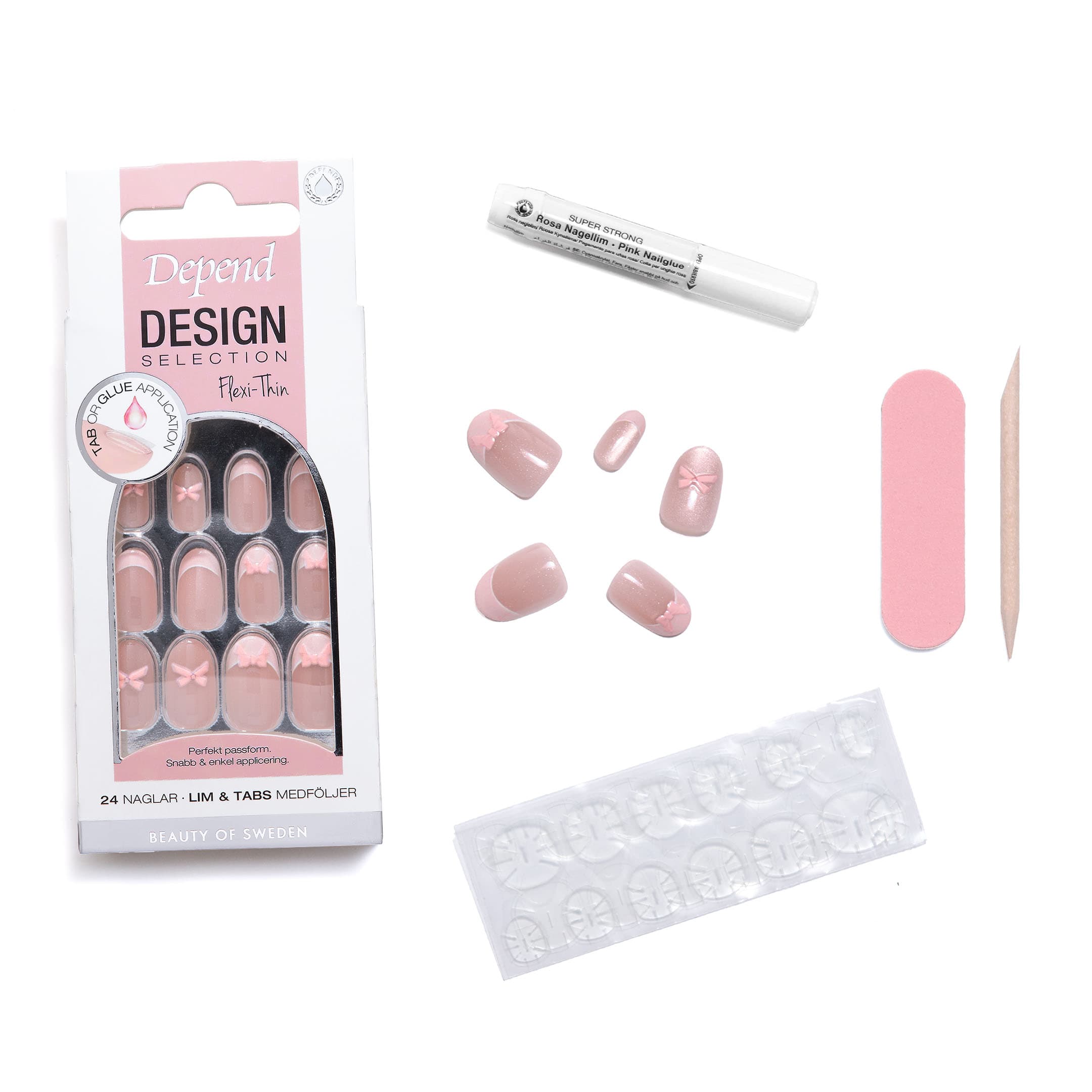 Depend Design Selection Pink Bow Oval 3
