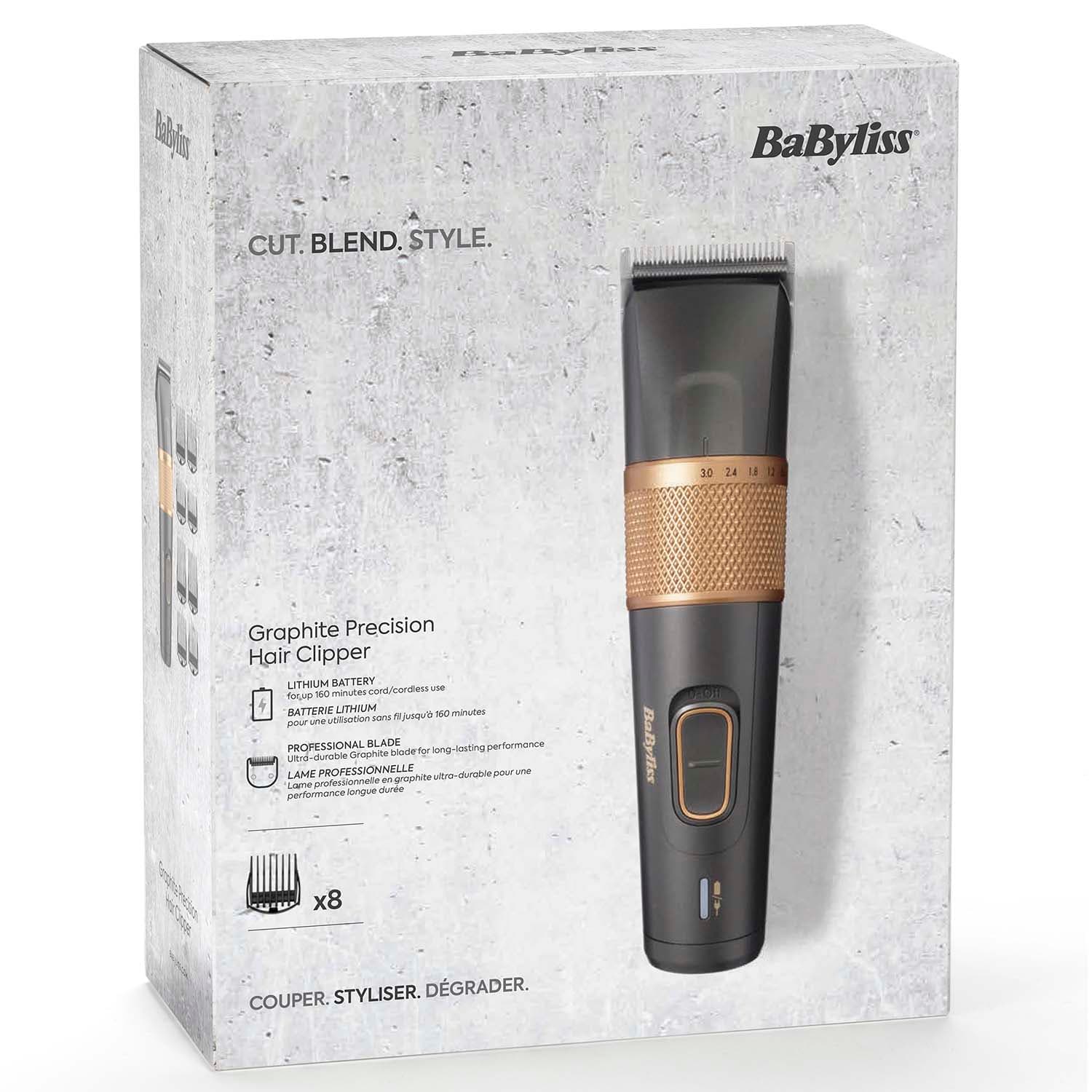 BaByliss Hårklippare Graphite Precision E987E 4