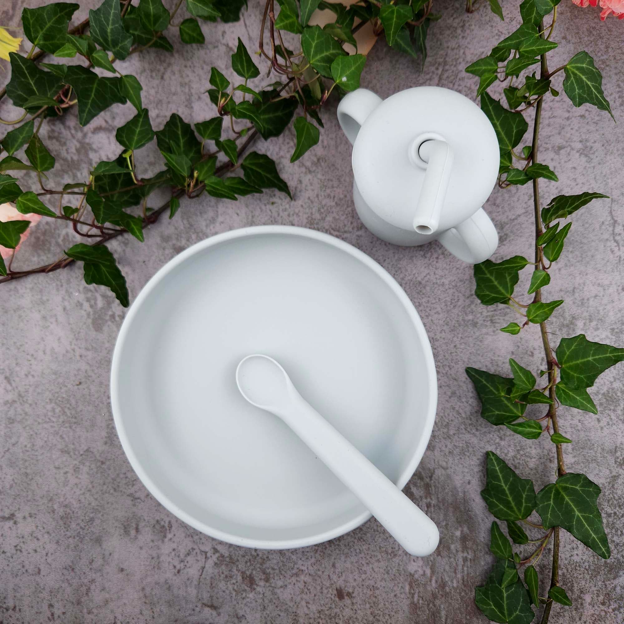 Summerville Mugg med Sugrör Silikon Silver Grey 4