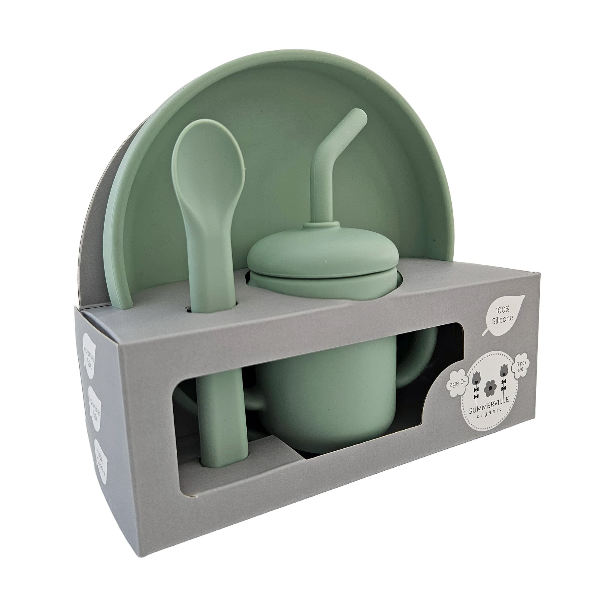 Summerville Matset Silikon 3 delar Cameo Green 3