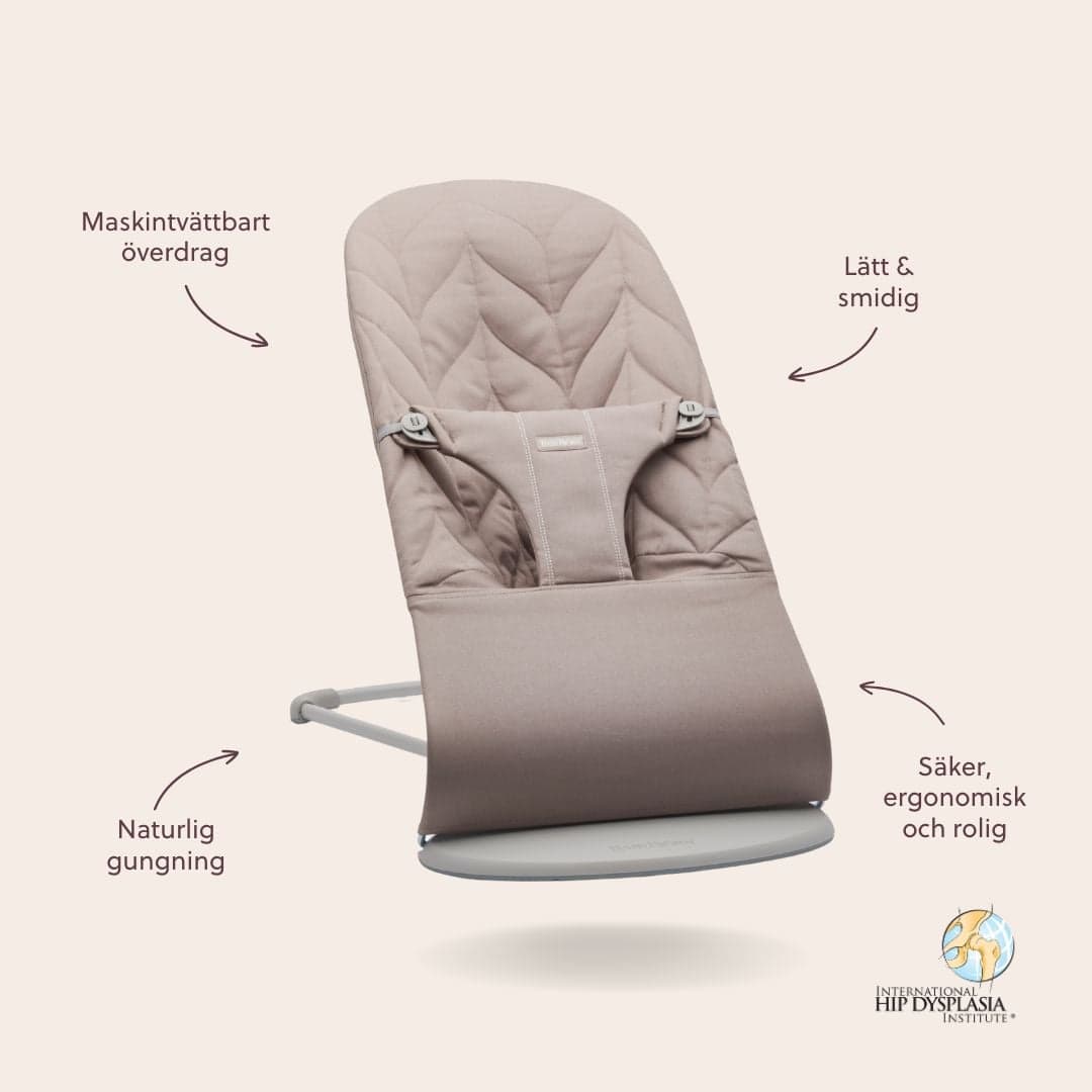 BabyBjörn Bouncer Bliss Petal Quilt Sand Grey - produktbild 2