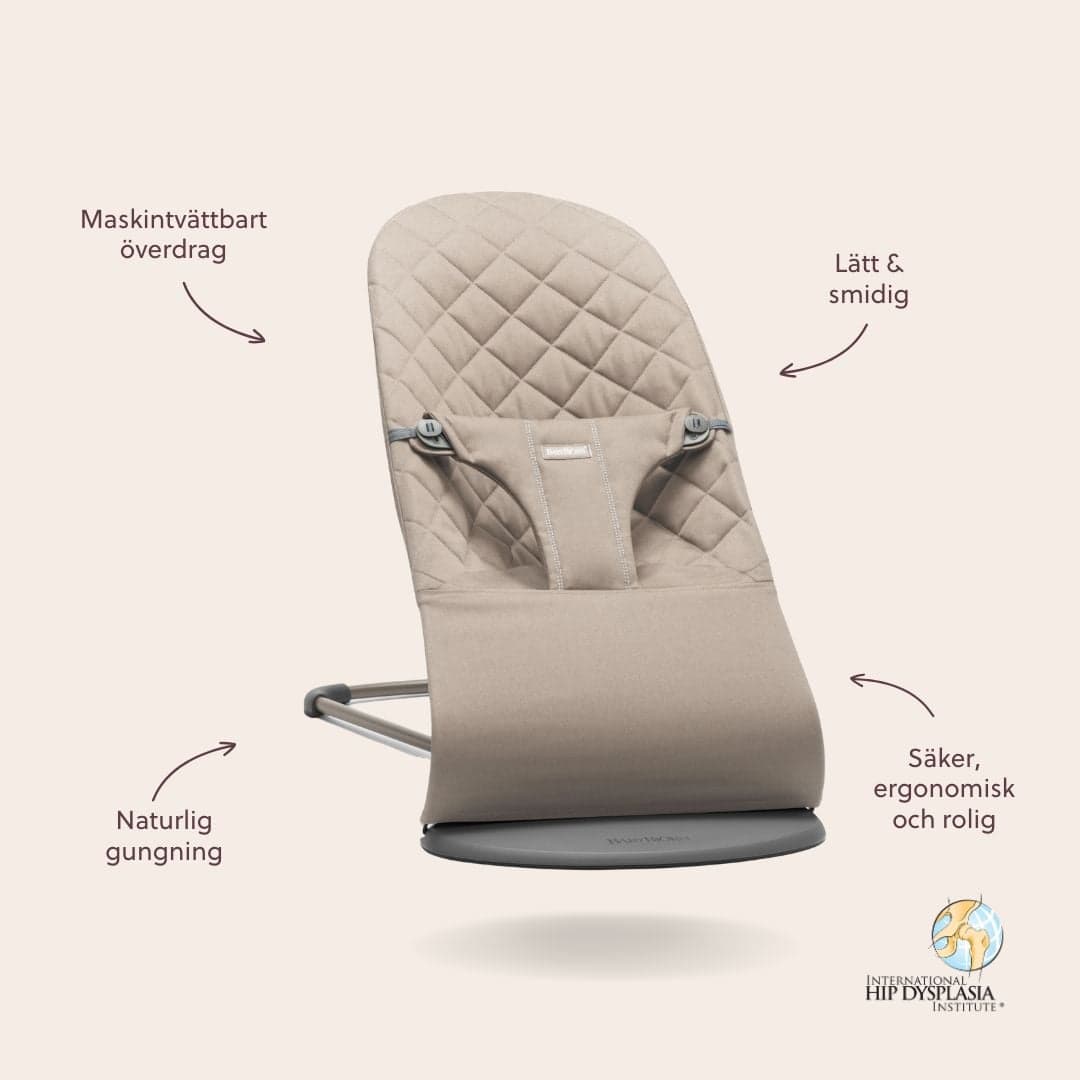 BabyBjörn Bouncer Bliss Classic Quilt Sand Grey - produktbild 2