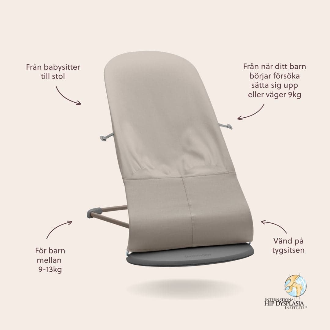 BabyBjörn Bouncer Bliss Classic Quilt Sand Grey - produktbild 3