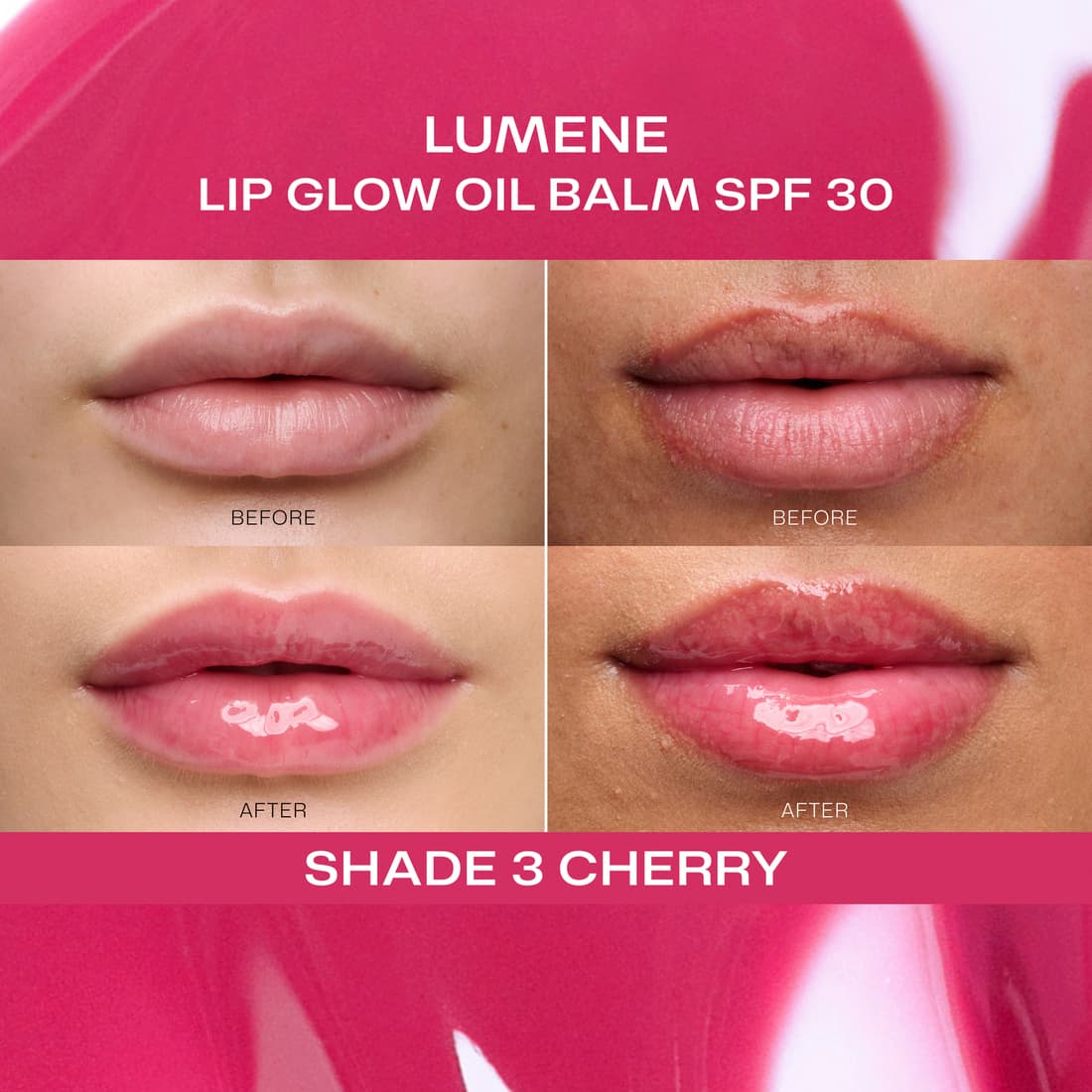Lumene Lip Glow Oil Balm SPF30 3 Cherry 10 ml 2