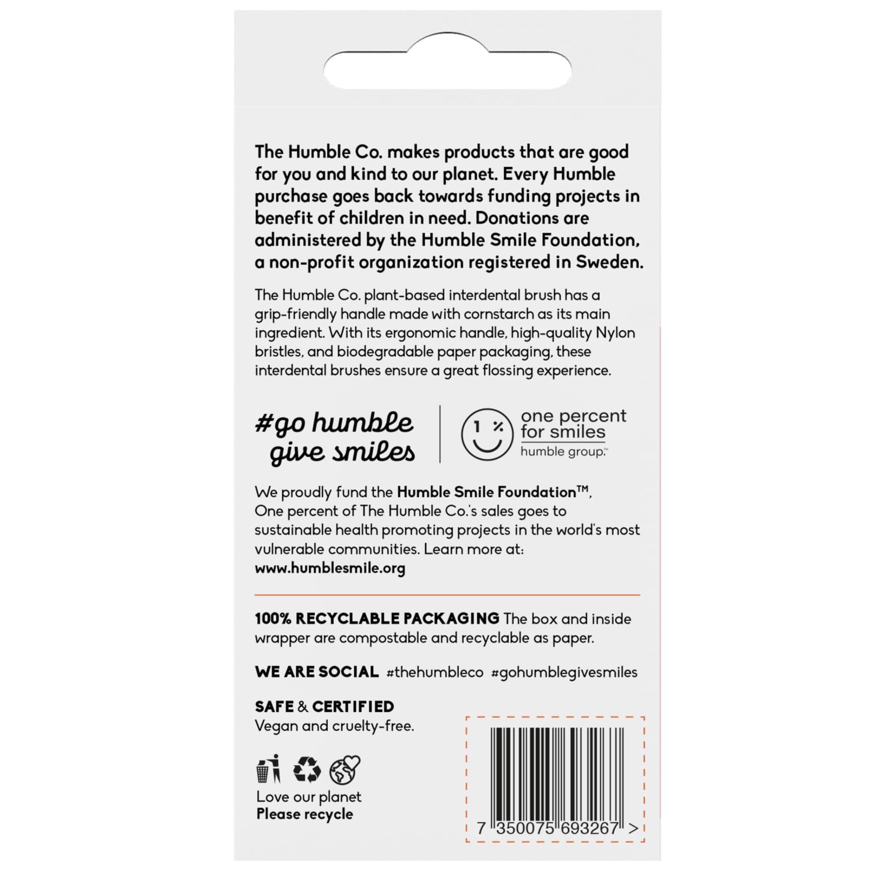 Humble Interdental Brush Plant-based Size 1 6 st - produktbild 3