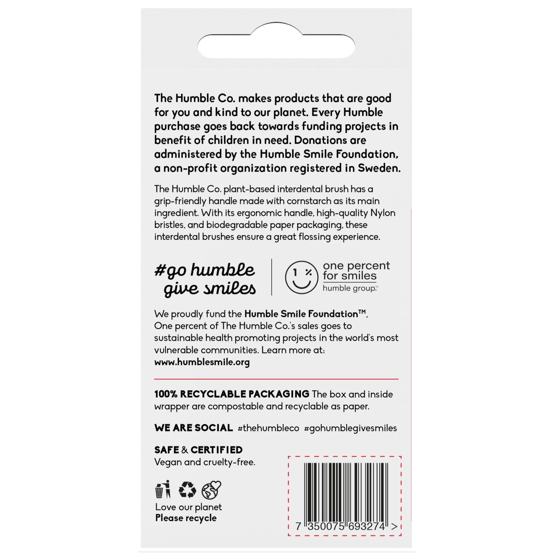 Humble Interdental Brush Plant-based Size 2 6 st 2