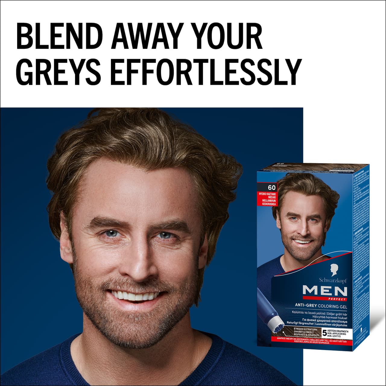Schwarzkopf Men Perfect hårfärg 60 Medium Brown 2