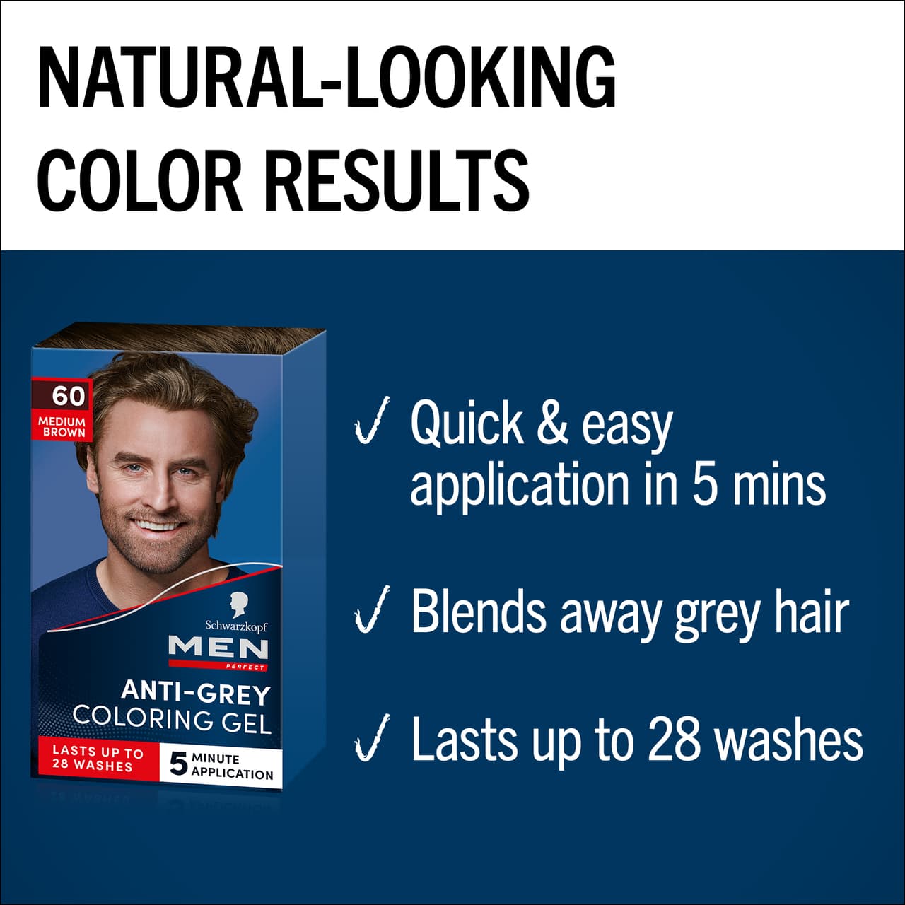 Schwarzkopf Men Perfect hårfärg 60 Medium Brown 3