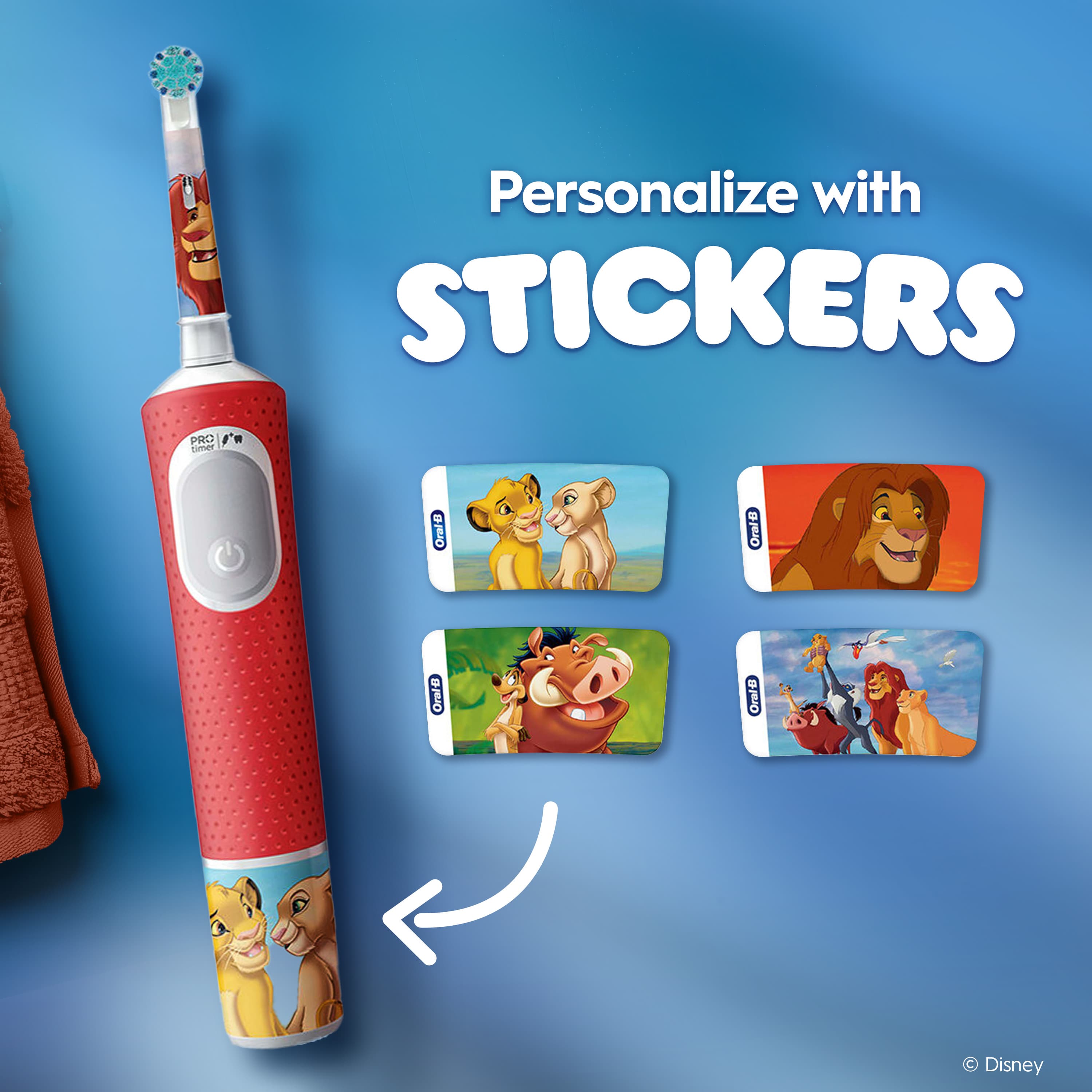 Oral-B Pro Kids The Lion King Eltandborste Designed by Braun - produktbild 5