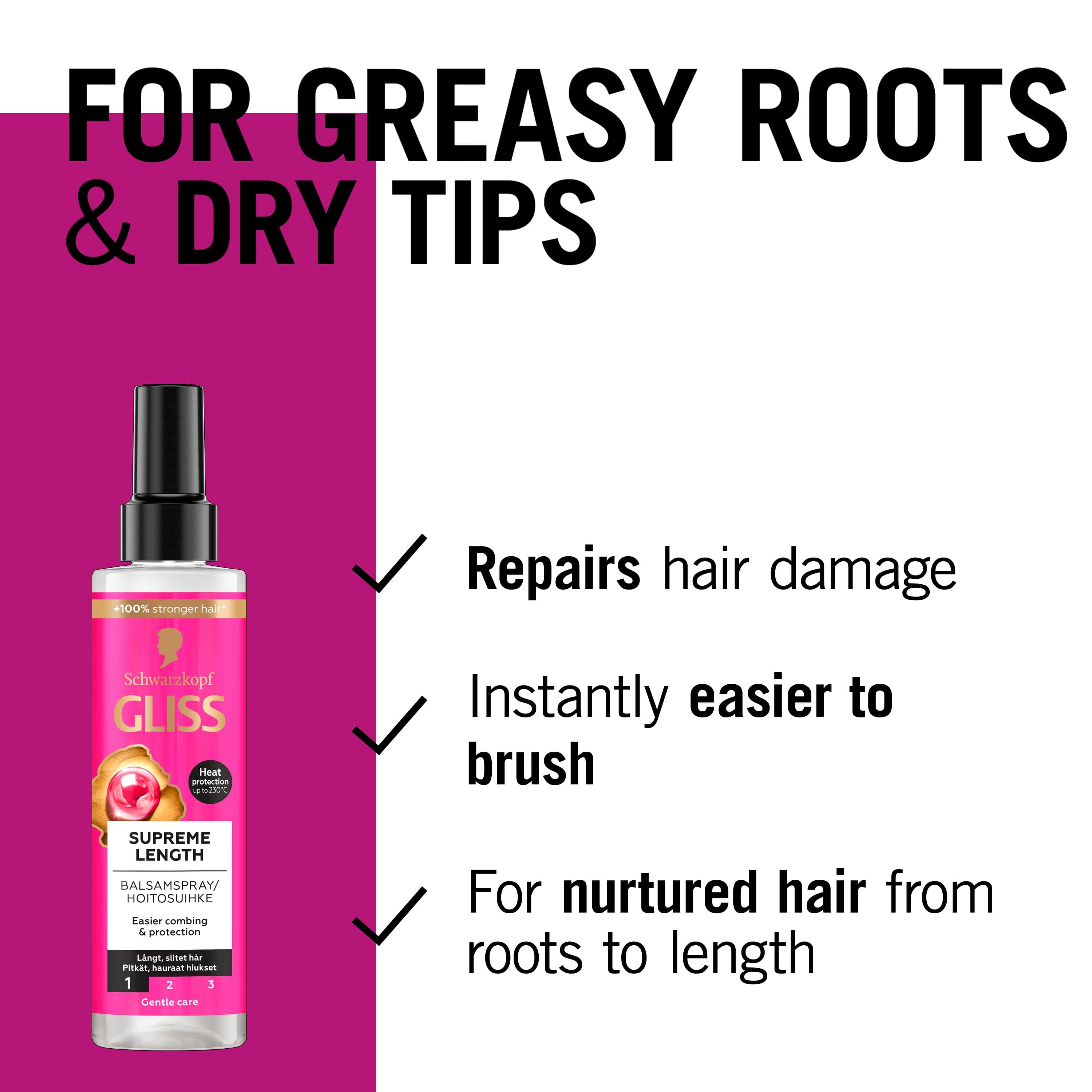 Schwarzkopf Gliss Express-Repair-Conditioner Spray Supreme Length 200 ml - produktbild 3
