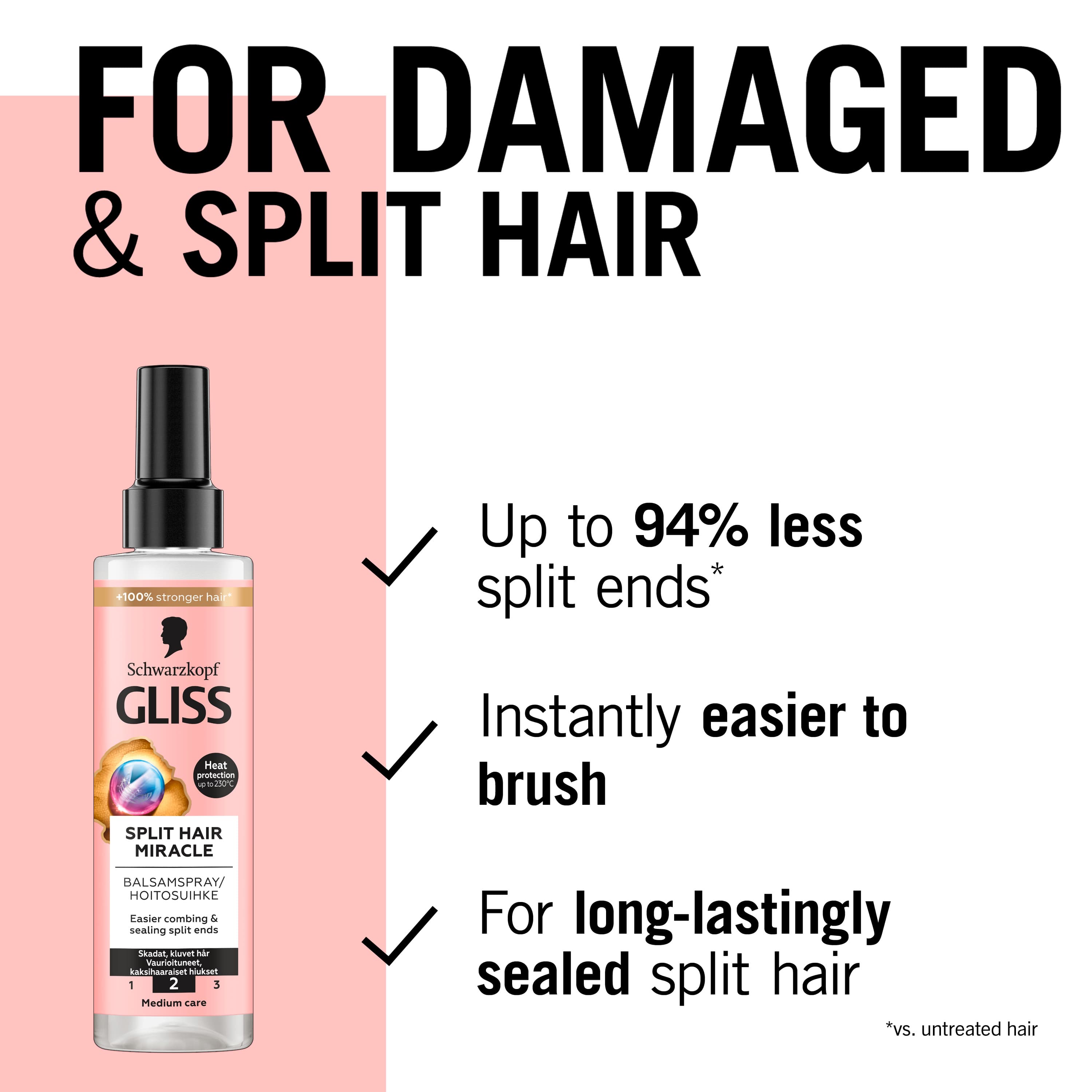 Schwarzkopf Gliss Express-Repair-Conditioner Spray Split Hair Miracle 200 ml 3