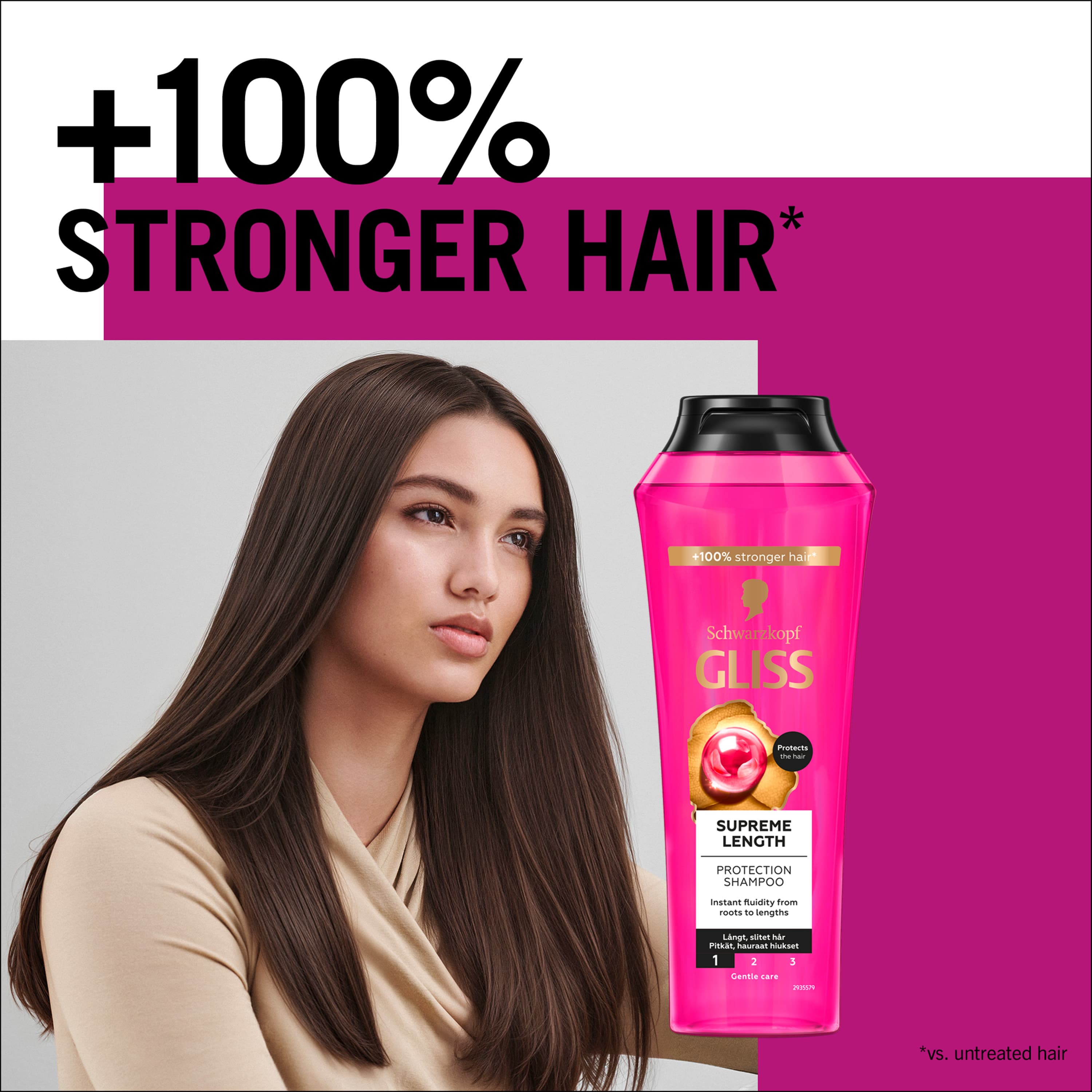 Schwarzkopf Gliss Protection Schampo Supreme Length 250 ml 2