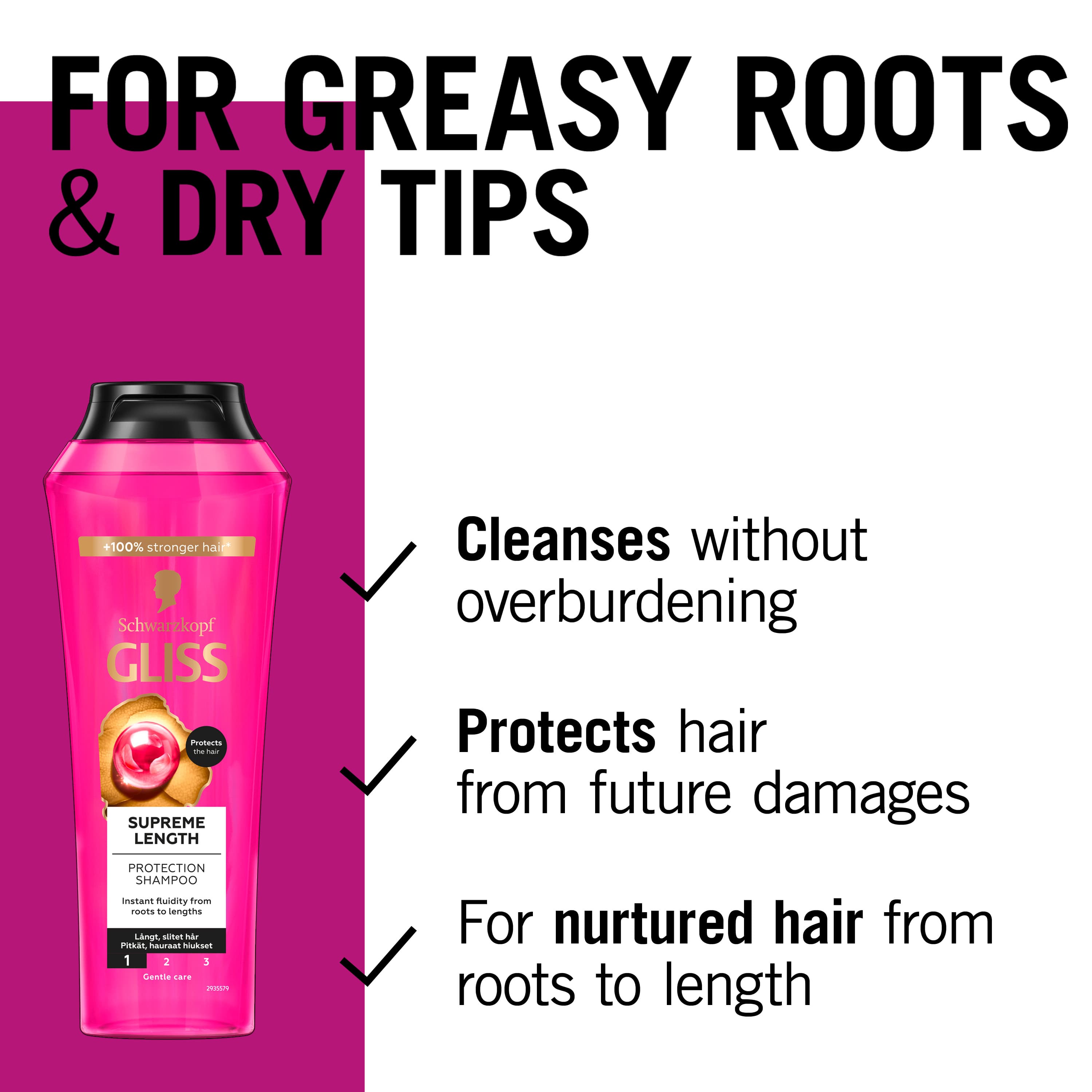 Schwarzkopf Gliss Protection Schampo Supreme Length 250 ml 3