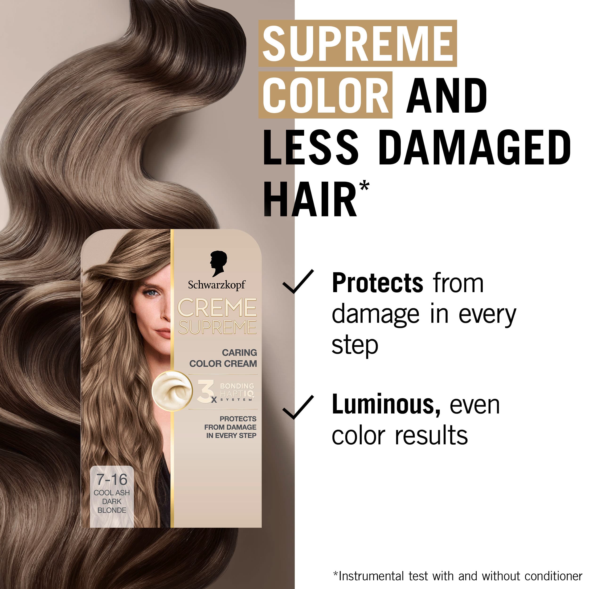 Schwarzkopf Creme Supreme 7-16 Cool Ash Dark Blonde 3
