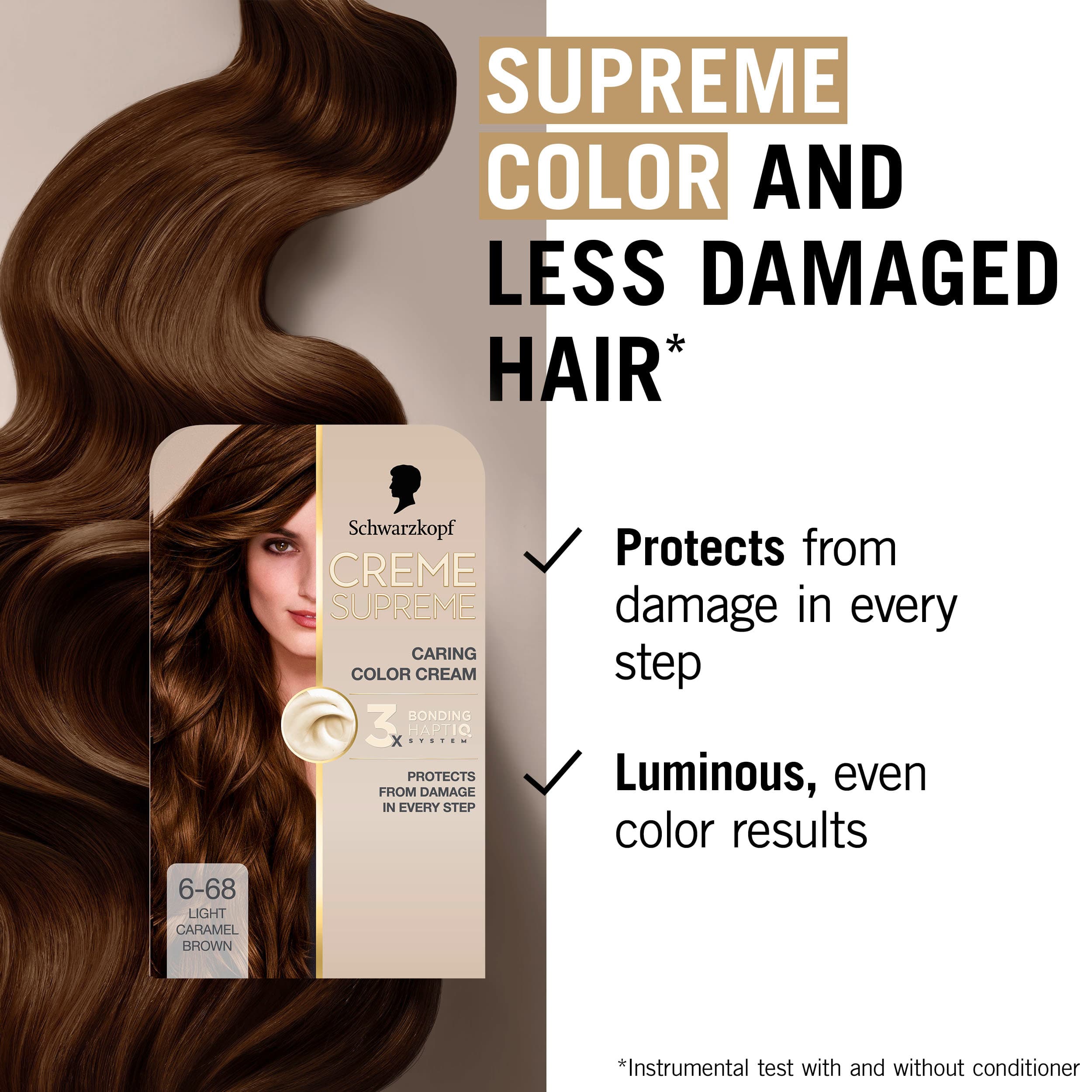 Schwarzkopf Creme Supreme 6-68 Light Caramel Brown 3