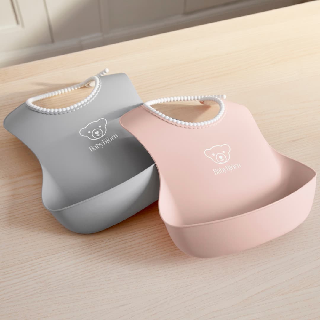 BabyBjörn Haklapp Grå/Rosa 2-pack 4