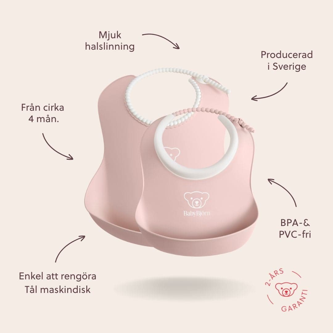 BabyBjörn Haklappsset Blekrosa 2-pack - produktbild 5