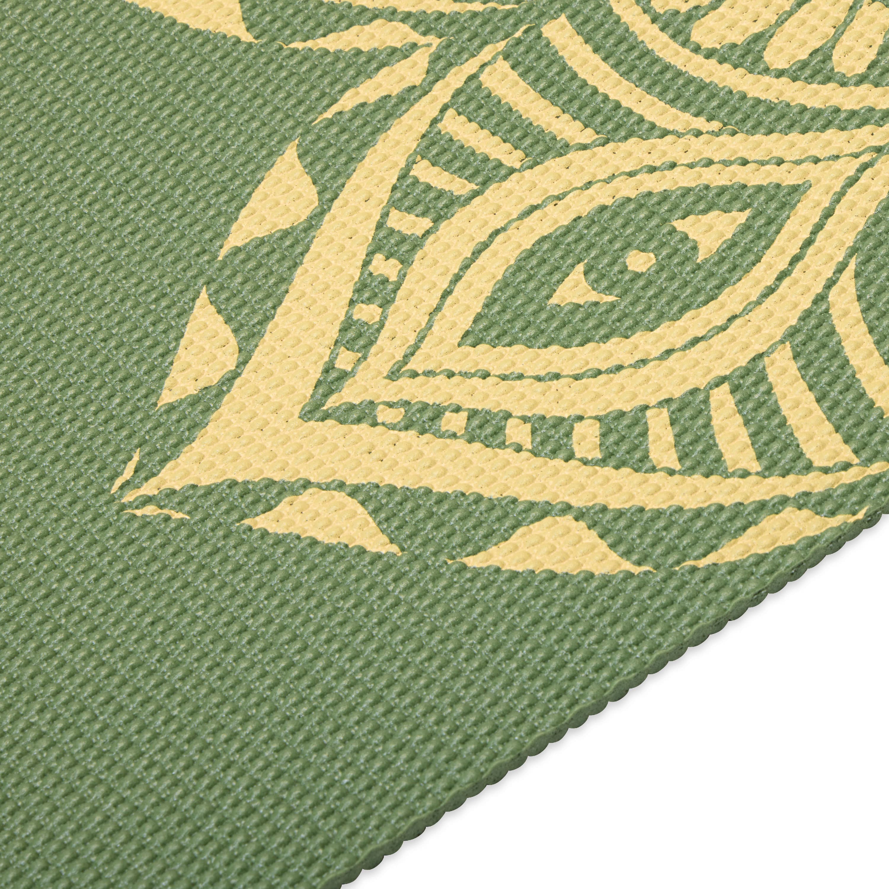 Gaiam Olive Haze Mandala Yoga Mat Printed 6 mm 4