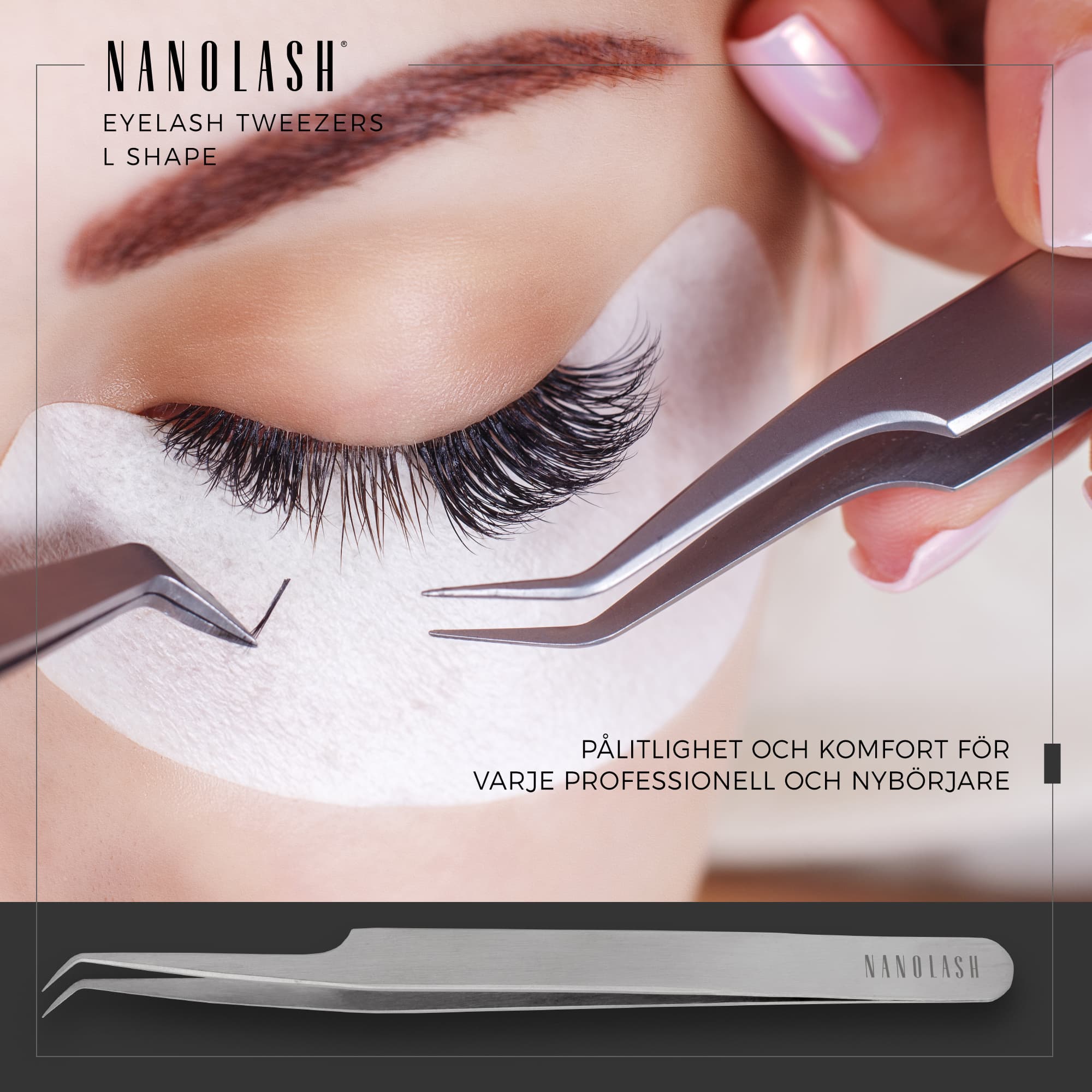 Nanolash Eyelash Tweezer L shape 2