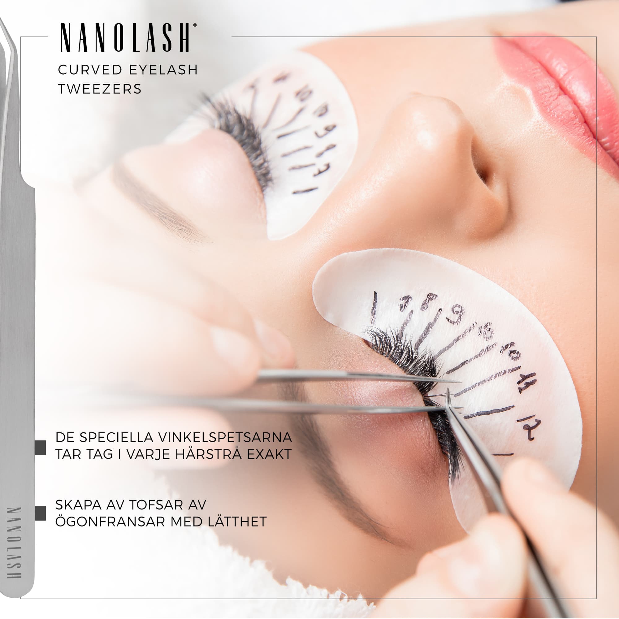 Nanolash Eyelash Tweezer Curved 3
