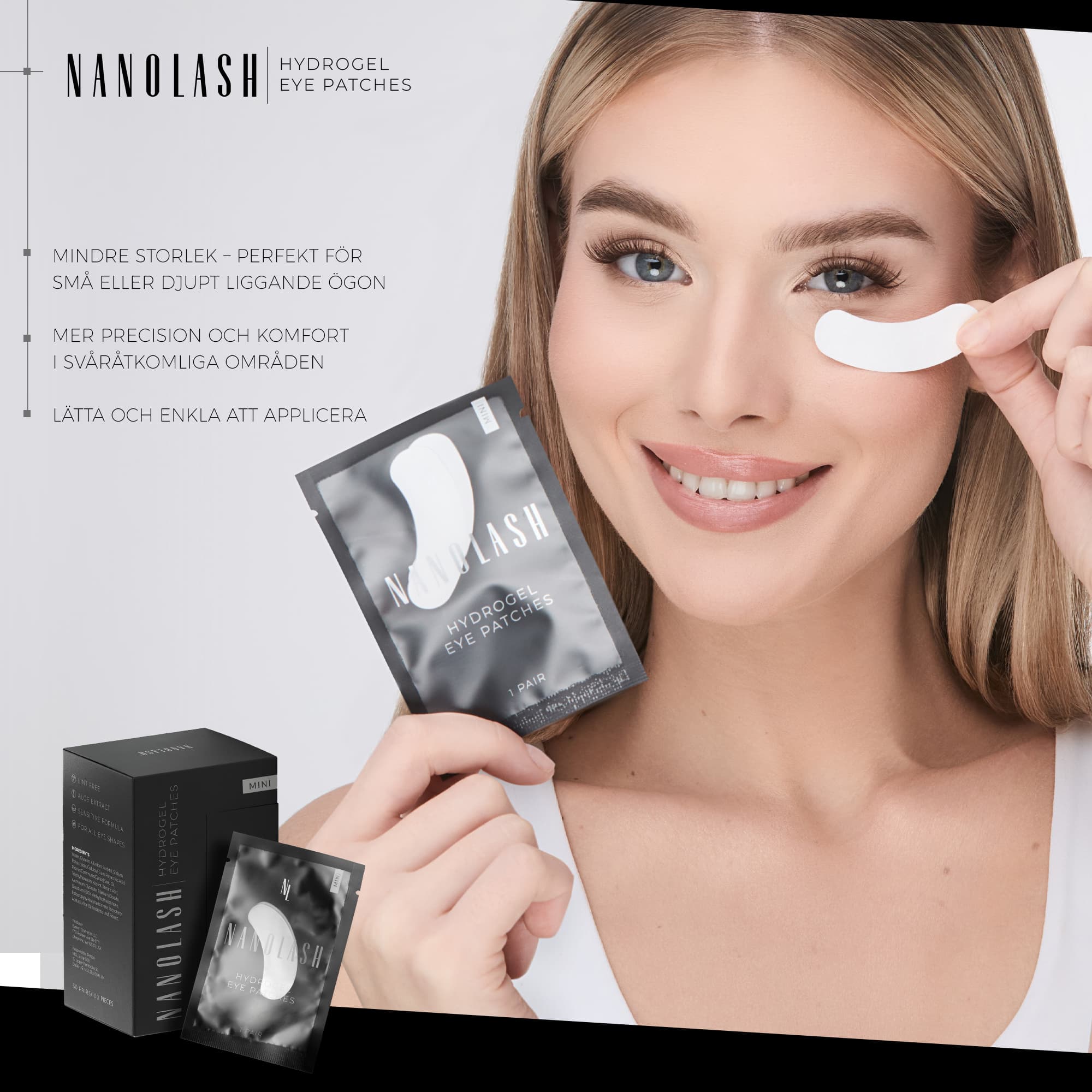Nanolash Hydrogel Eye Patches Mini 100 st 2