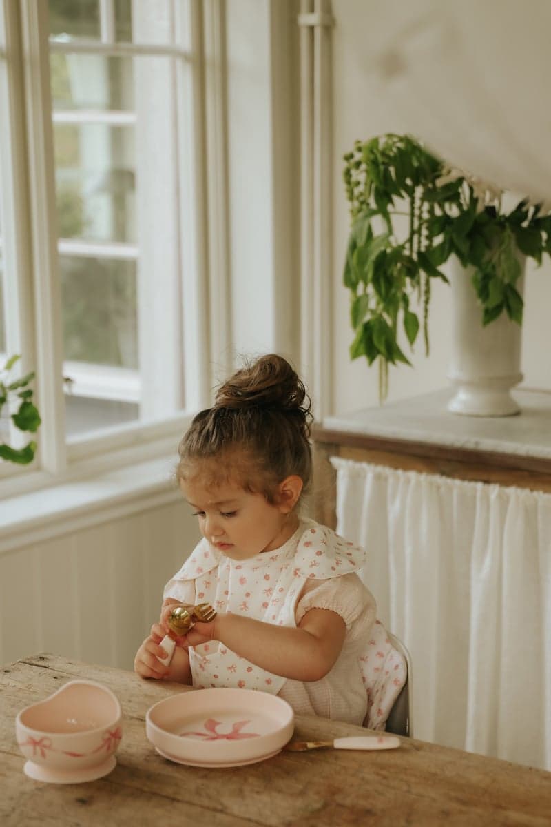 Elodie Silikonskål Set Rosy Bow - produktbild 5