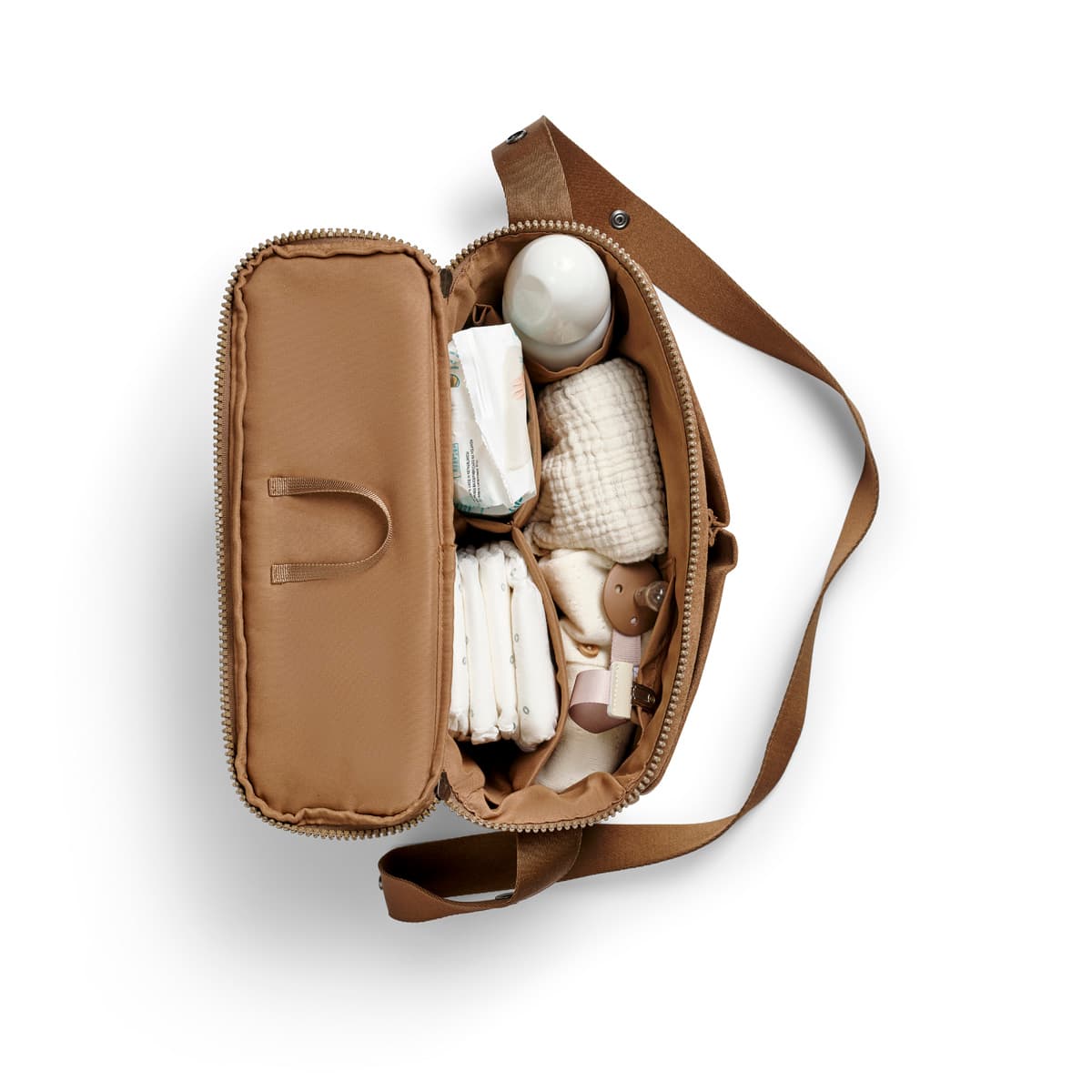 Elodie Organizer Half Moon Caramel Brown 3