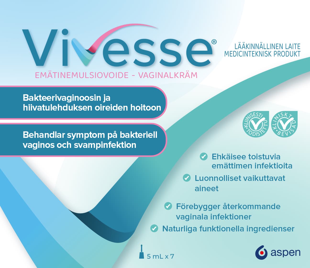Vivesse Vaginalkräm 7 x 5 ml 2