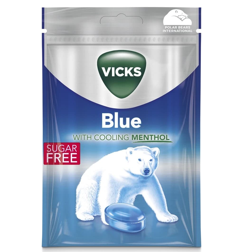 Vicks Blue Extra Strong Sugar Free 72 g