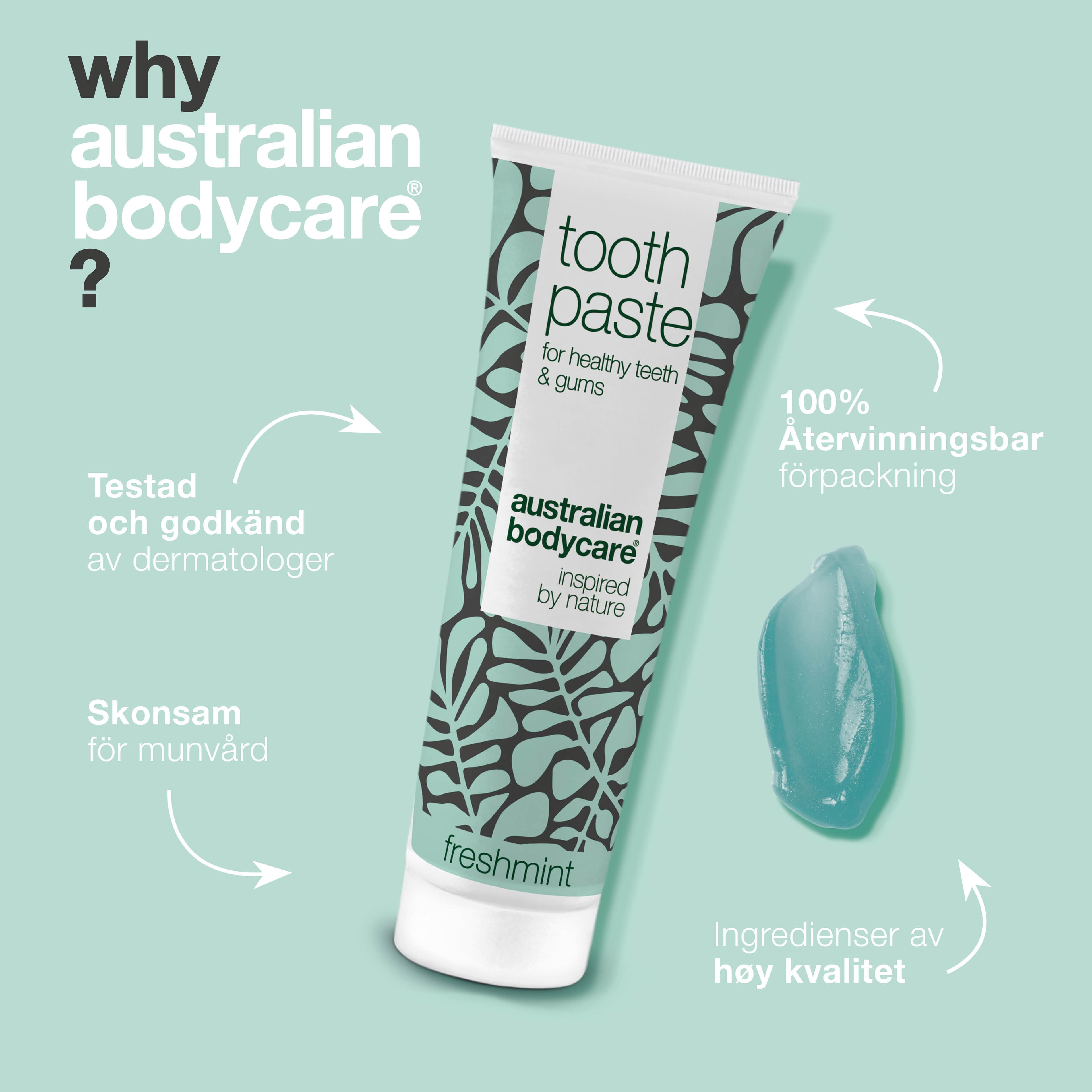 Australian Bodycare Toothpaste Fresh Mint 75 ml - produktbild 4