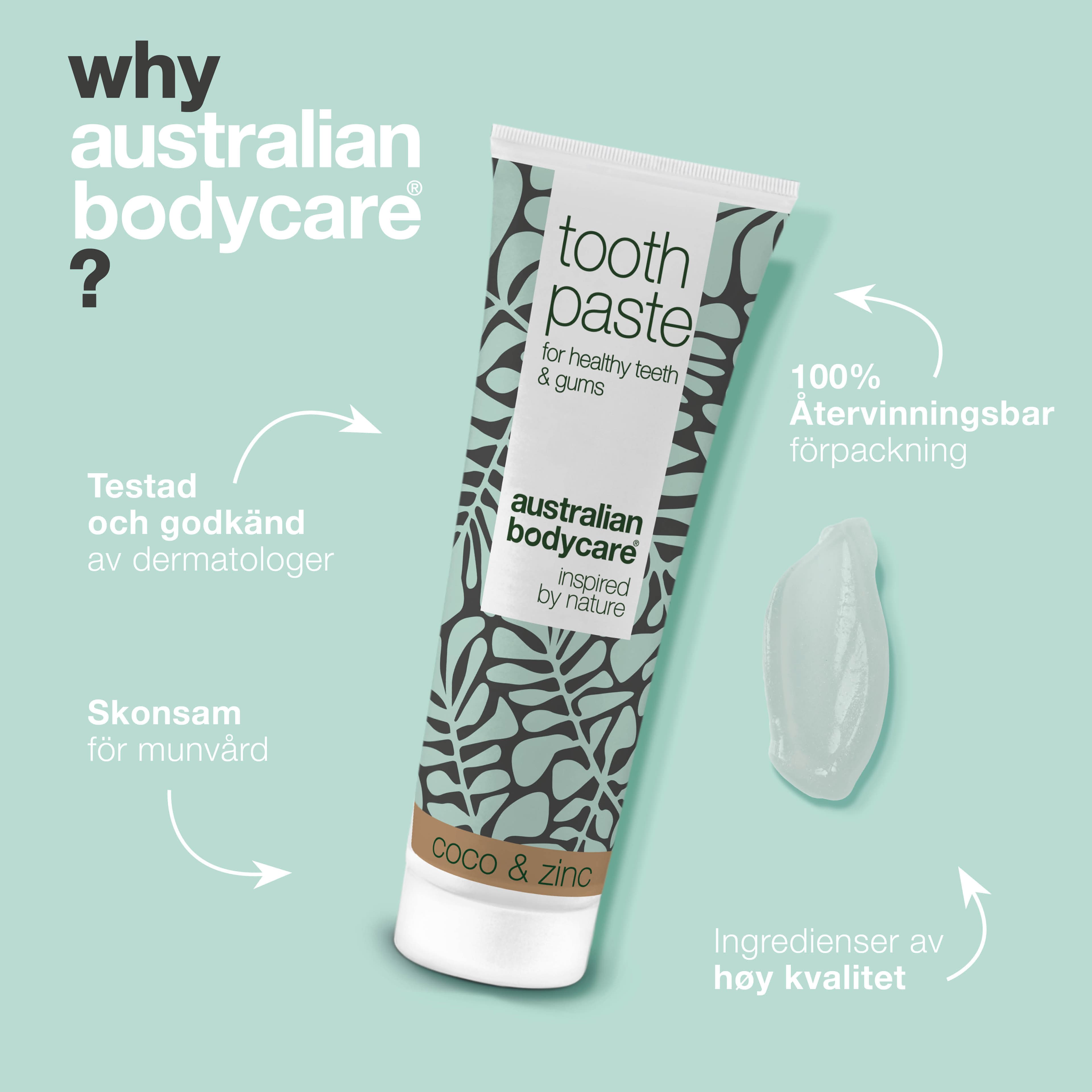 Australian Bodycare Toothpaste Coco & Zinc 75 ml - produktbild 4