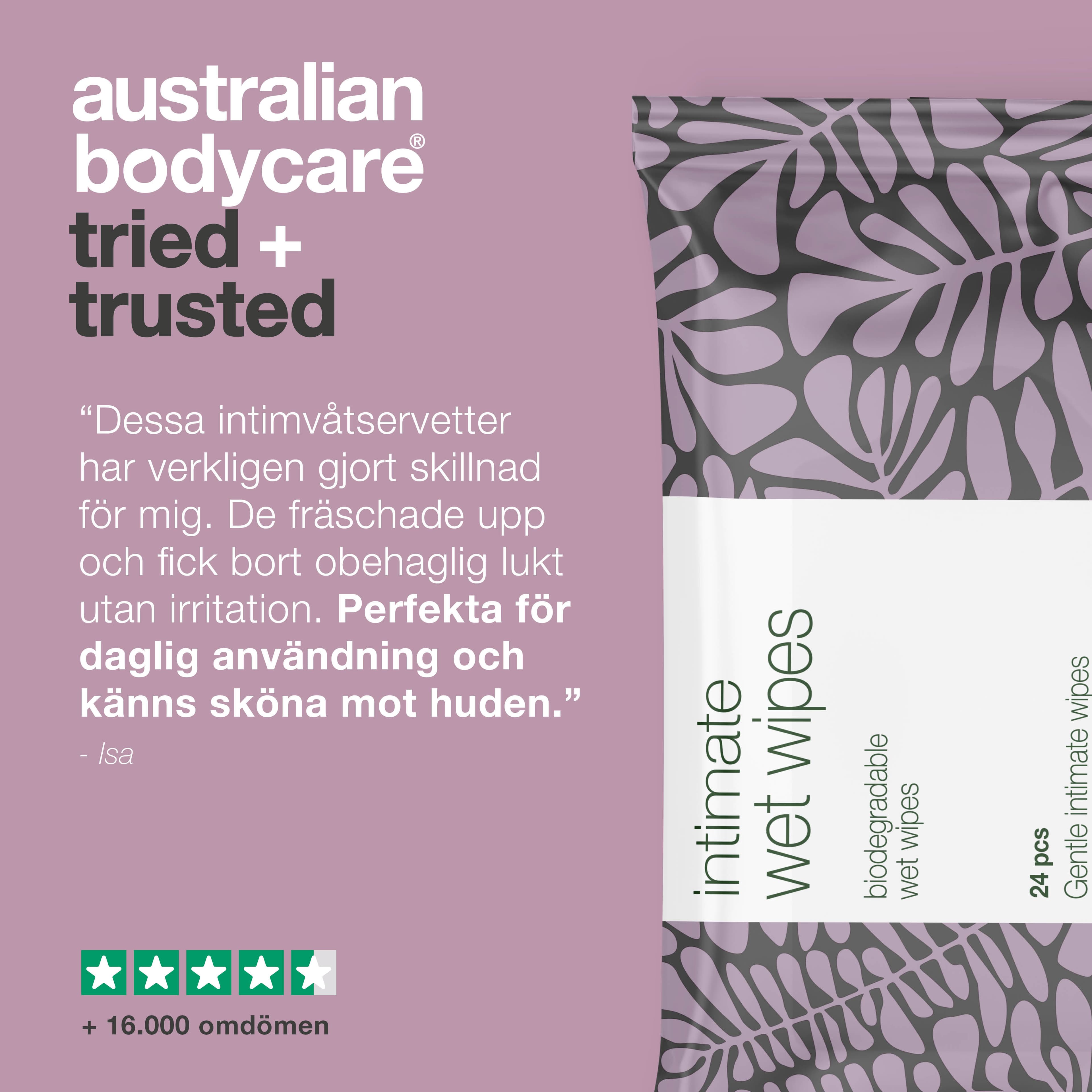 Australian Bodycare Intim Wet Wipes 24 st - produktbild 5