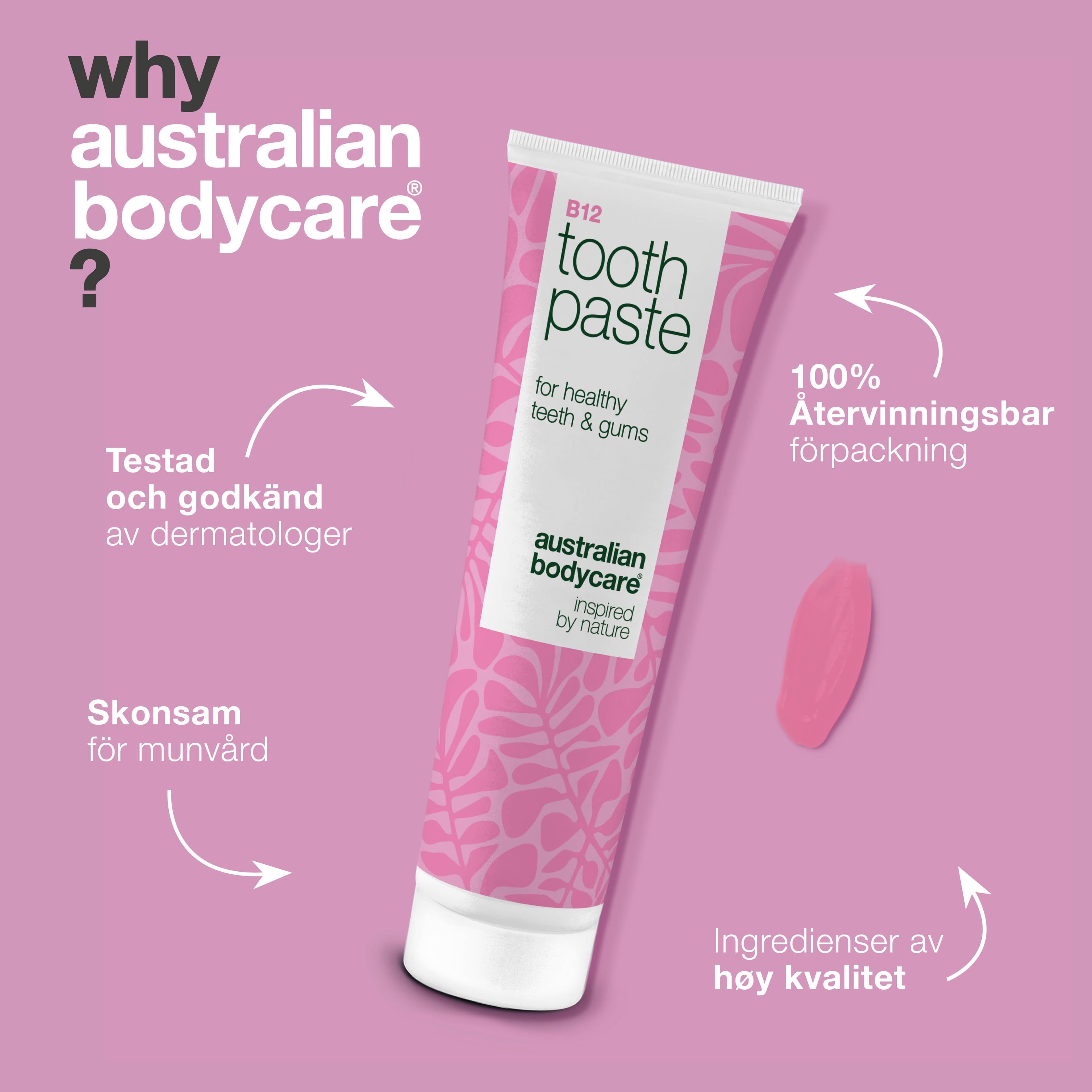 Australian Bodycare B12 Toothpaste Fresh Mint 75 ml - produktbild 4