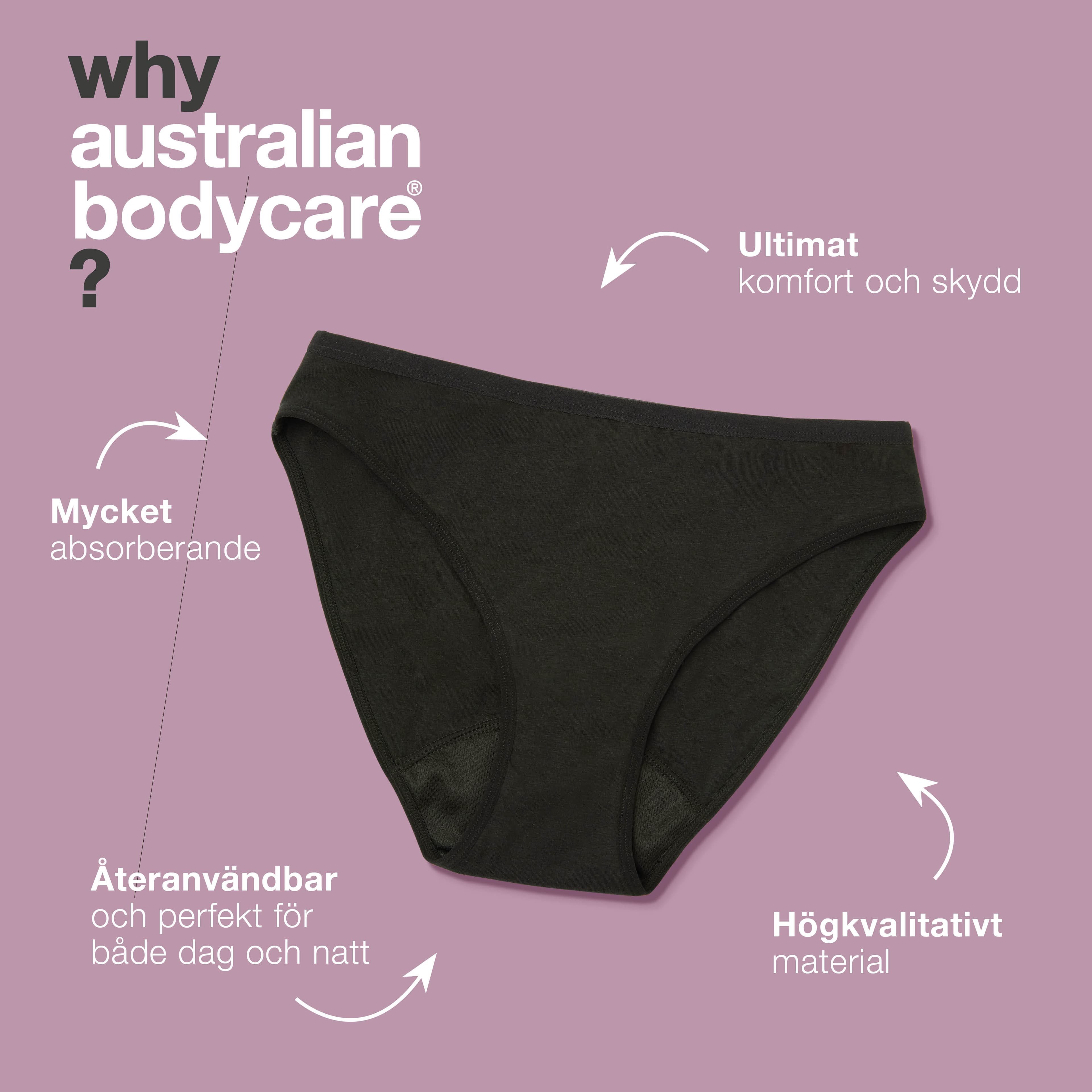 Australian Bodycare Period Pants Midi Light Flow 2XL 4
