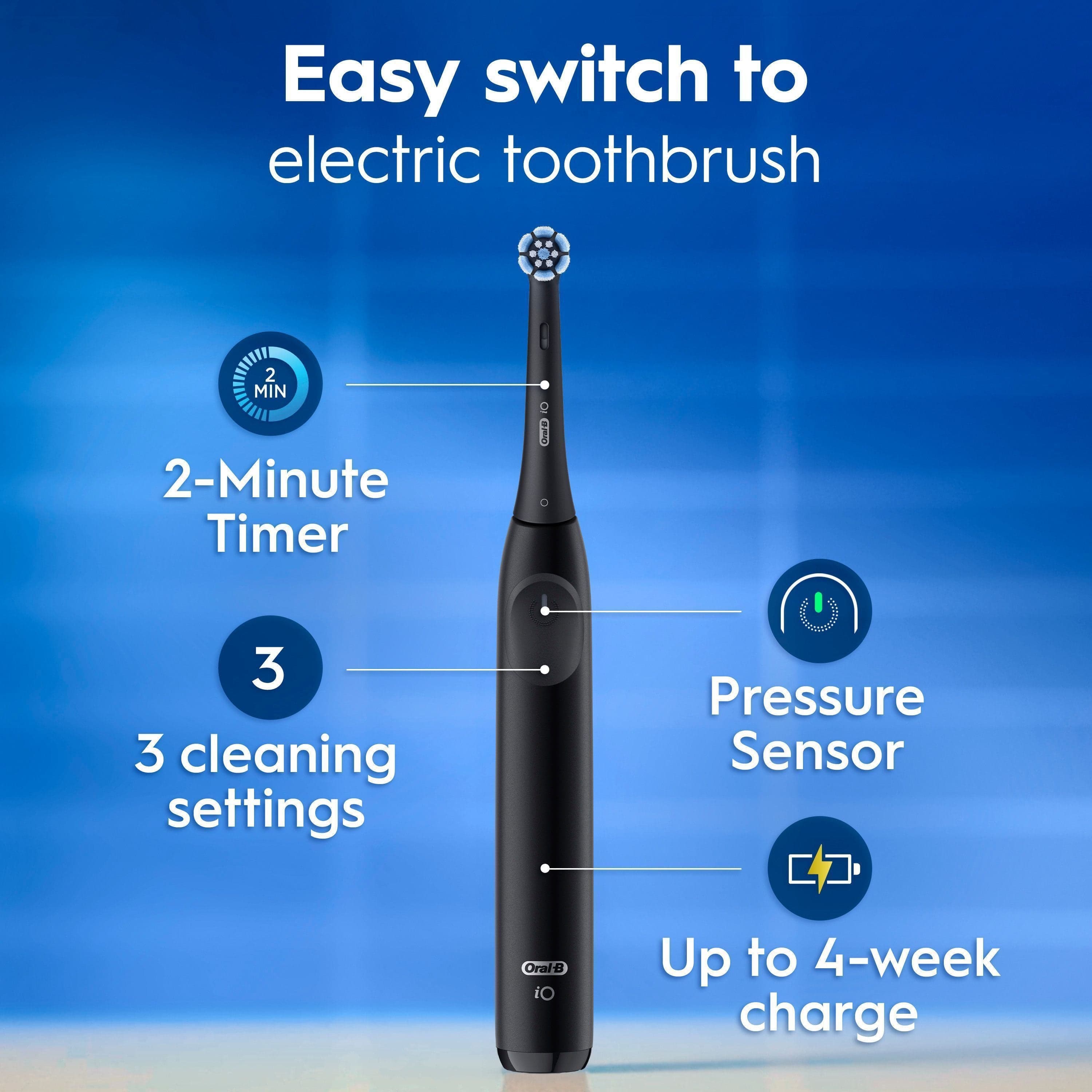 Oral-B iO 2 Eltandborstar Duo-pack Svart & Rosa med Resefodral - produktbild 3