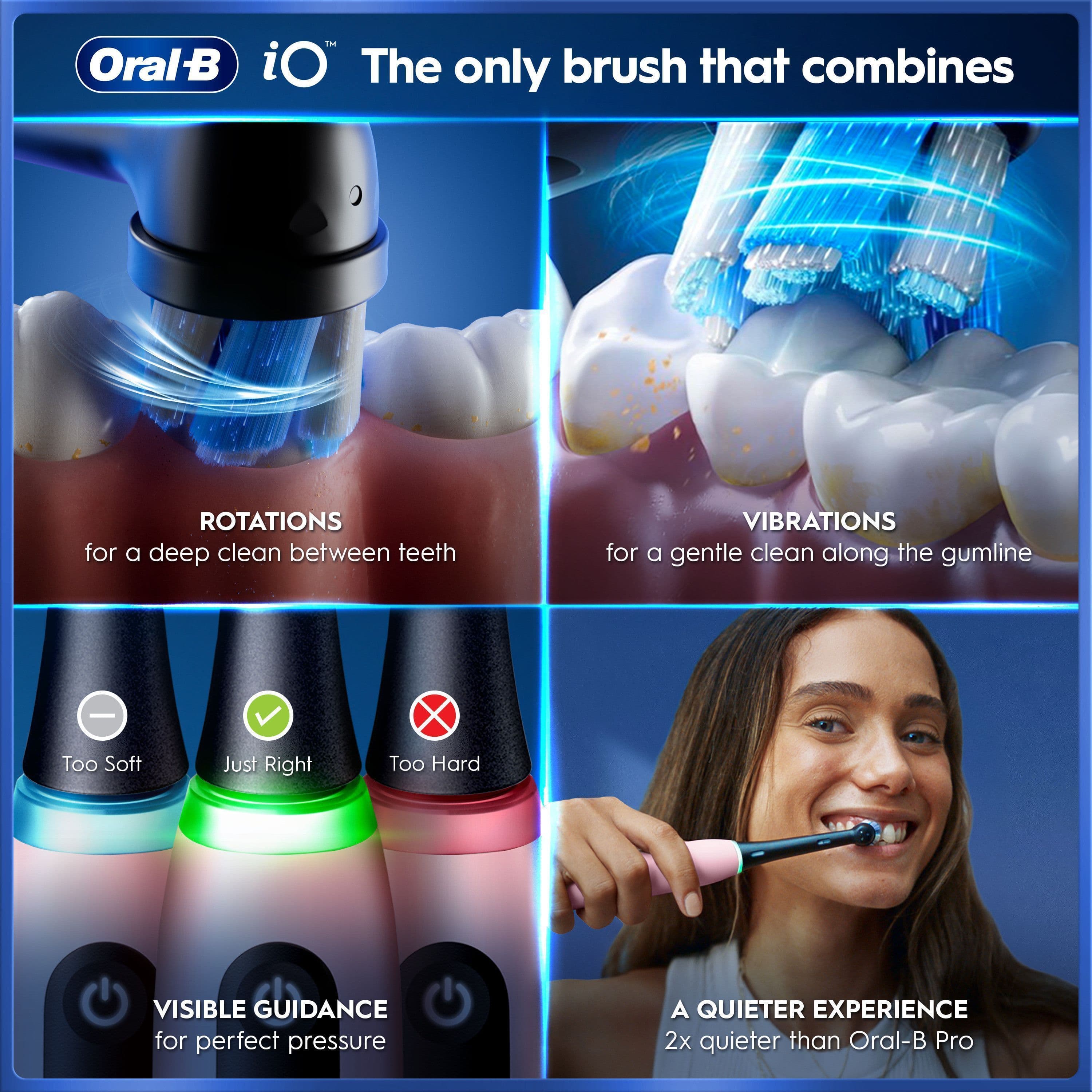 Oral-B iO 5 Eltandborste Rosa med Resefodral och Borthuvudshållare - produktbild 4
