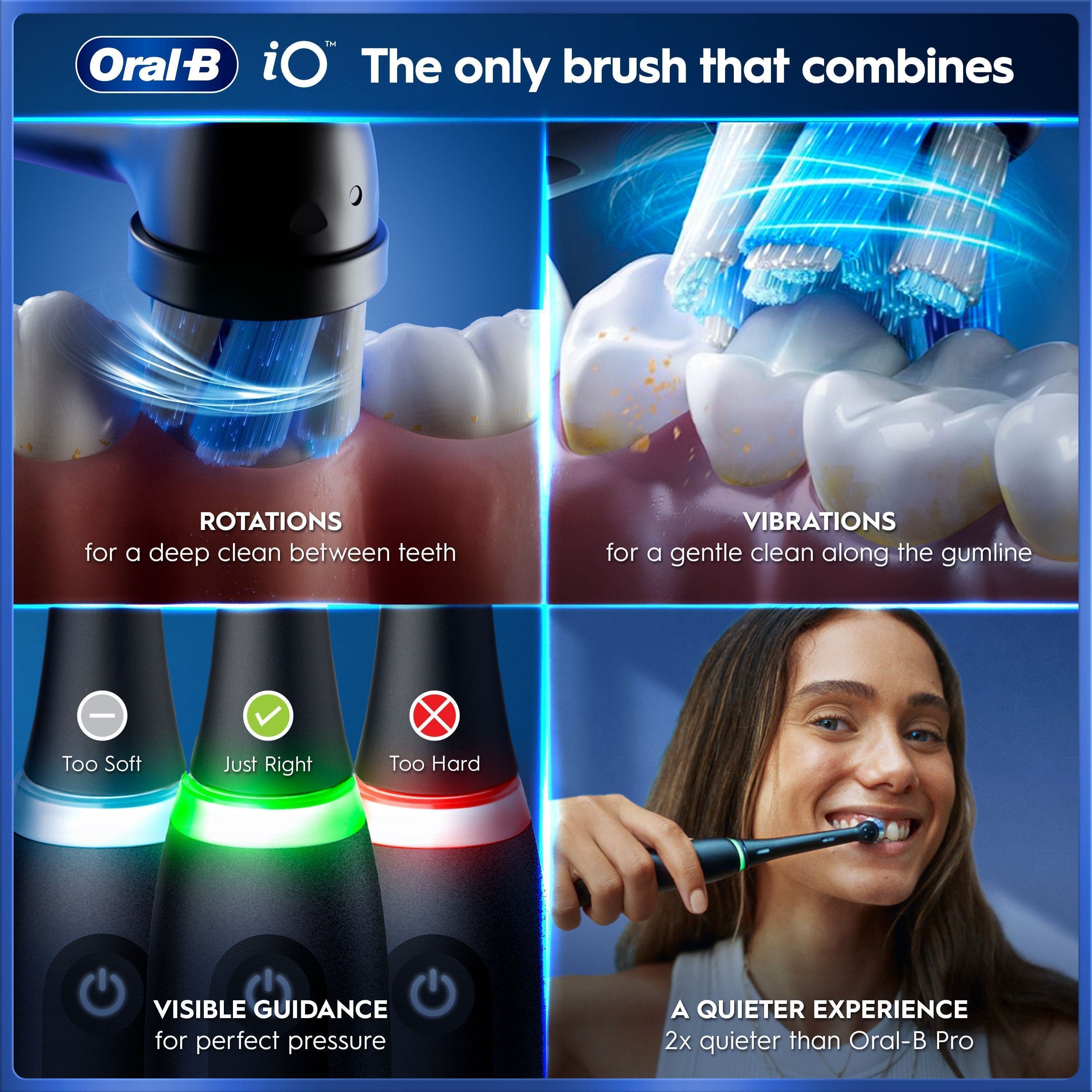Oral-B iO 5 Eltandborstar Duo-pack Svart & Vit med Resefodral - produktbild 4