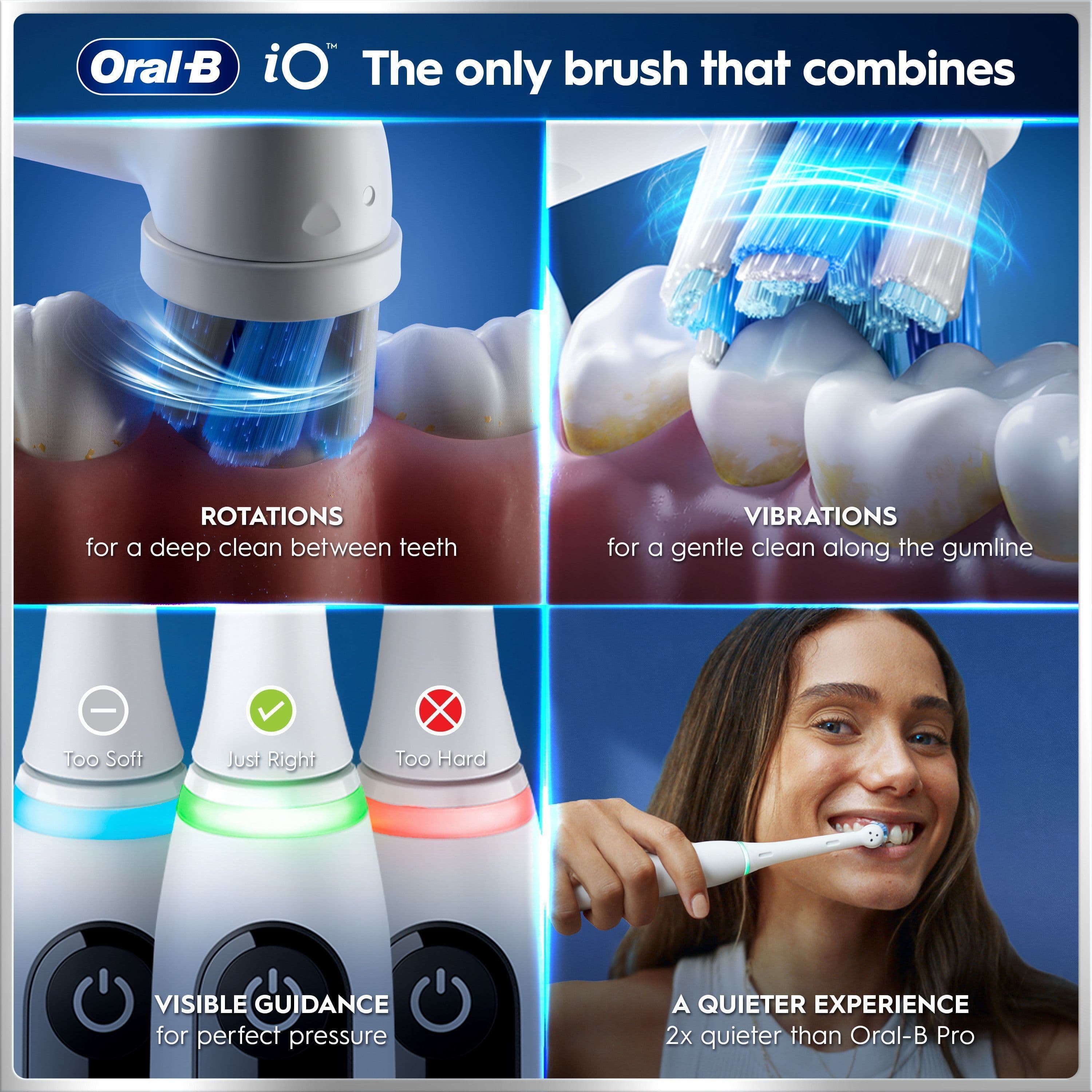 Oral-B iO 6 Eltandborste Vit med Resefodral och Borsthuvudshållare 4