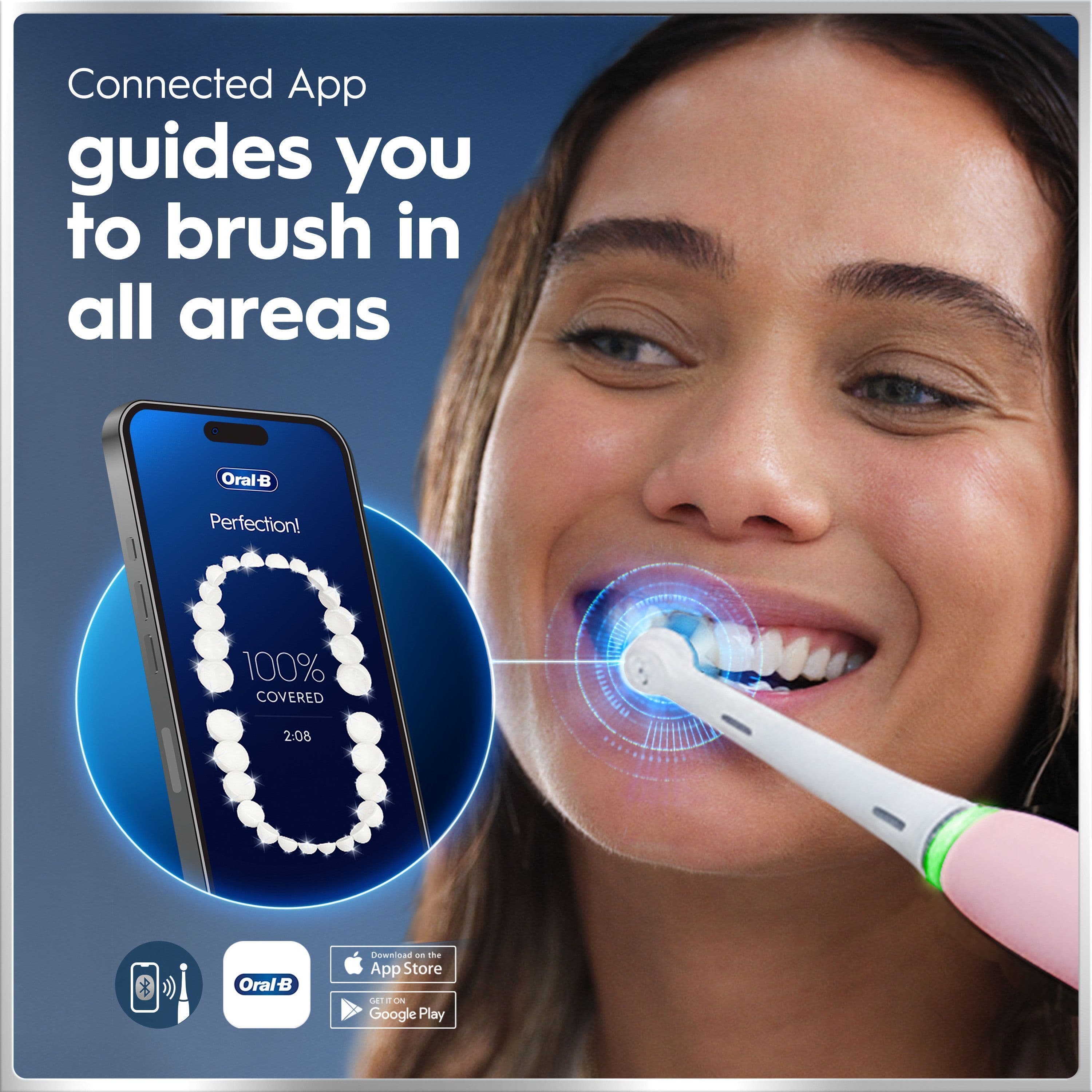 Oral-B iO 6 Eltandborste Rosa med Resefodral och Borsthuvudshållare - produktbild 2