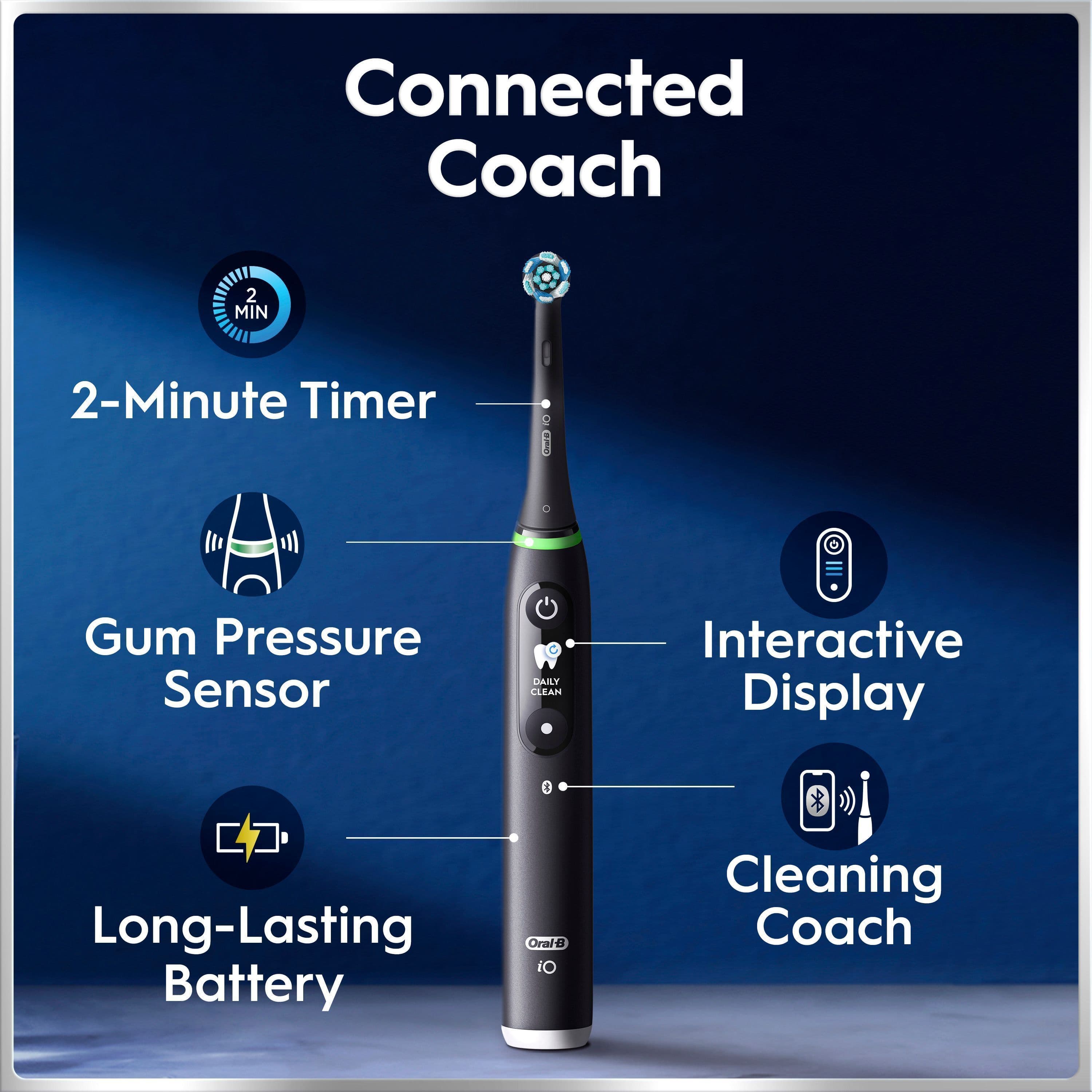 Oral-B iO 6 Eltandborstar Duo-pack Svart & Rosa med Resefodral - produktbild 3