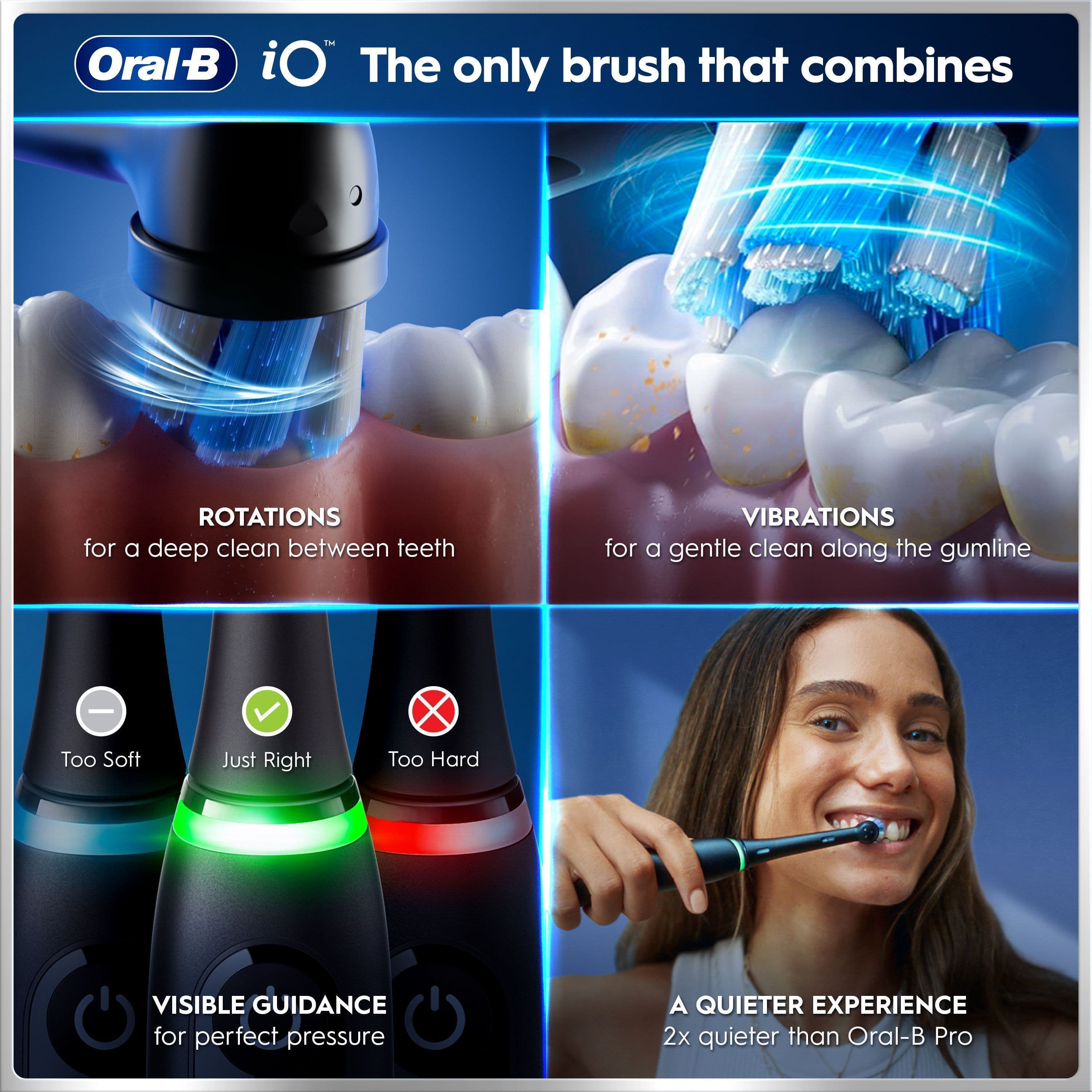 Oral-B iO 6 Eltandborstar Duo-pack Svart & Rosa med Resefodral - produktbild 4