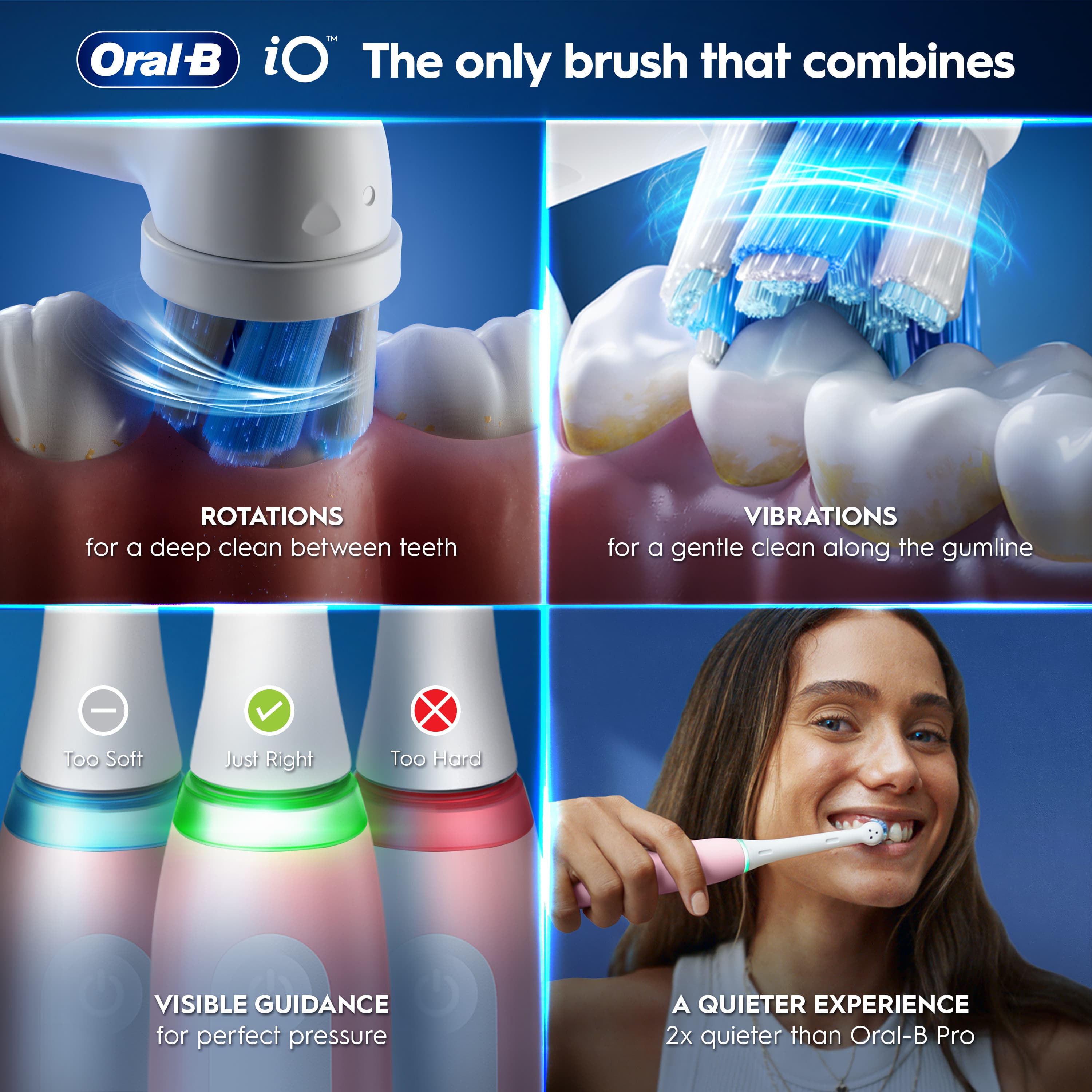 Oral-B iO 3 Eltandborste Rosa med Extra Tandborsthuvud & Resefodral 4
