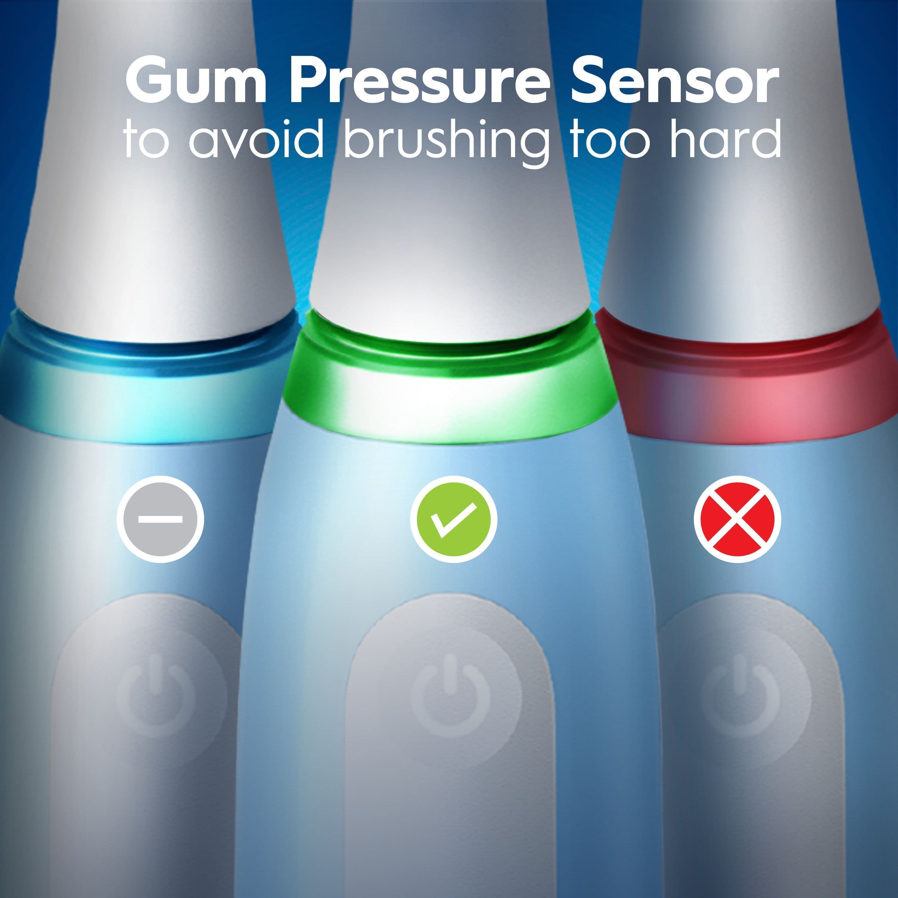 Oral-B iO 3 Eltandborste Blå med Extra Tandborsthuvud & Resefodral - produktbild 2