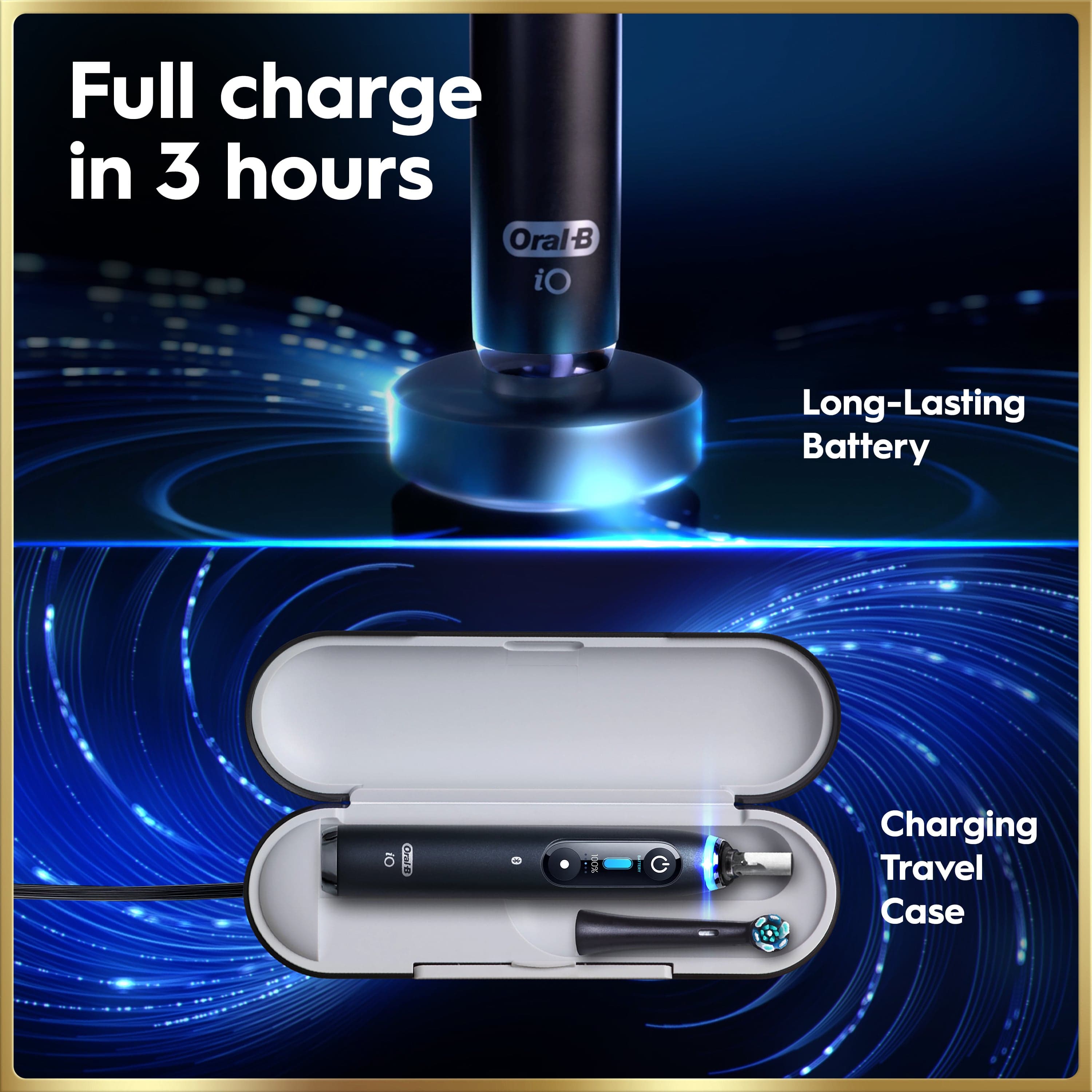 Oral-B iO 9 Eltandborste Svart med tillbehör - produktbild 4
