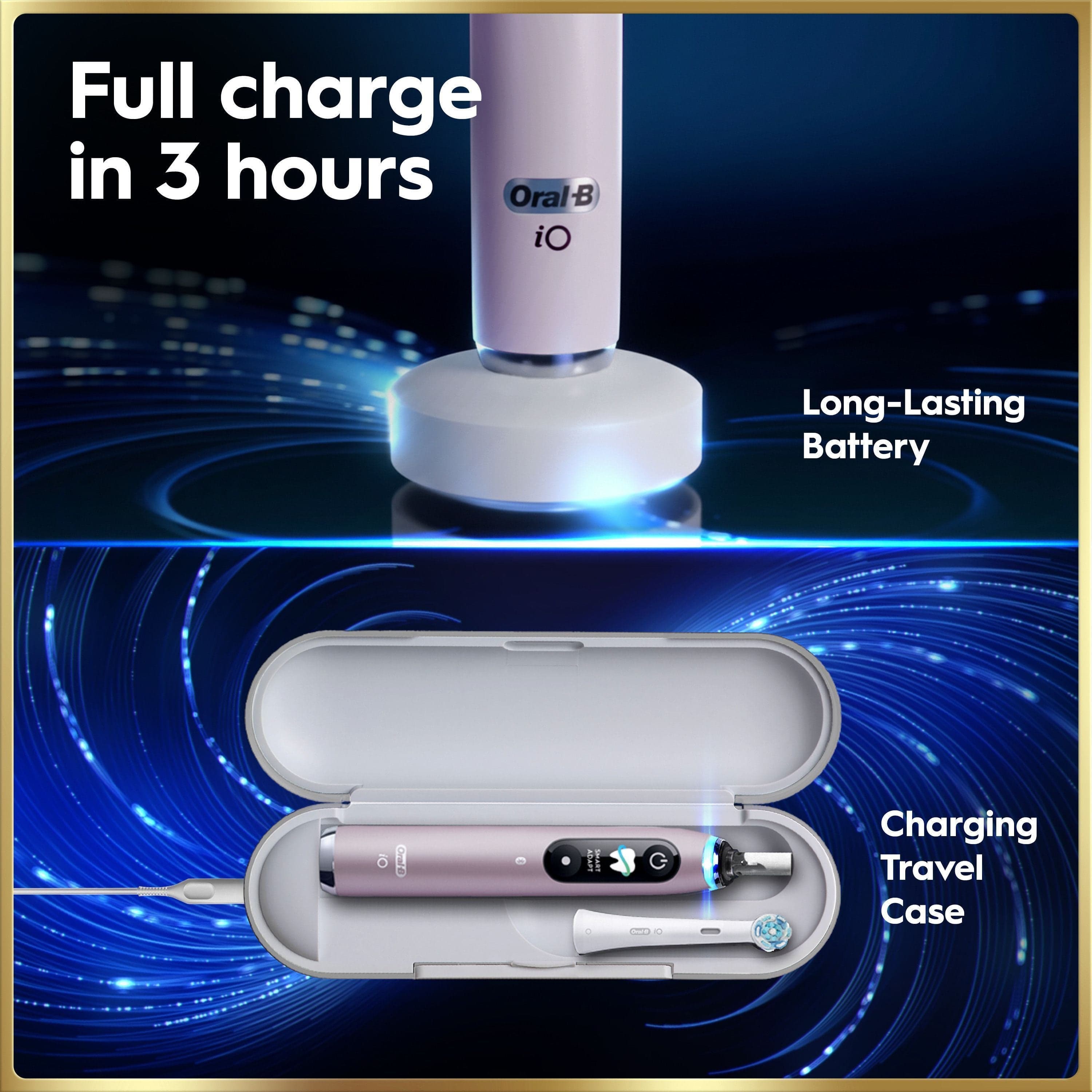 Oral-B iO 9 Eltandborste Rosa med tillbehör 4