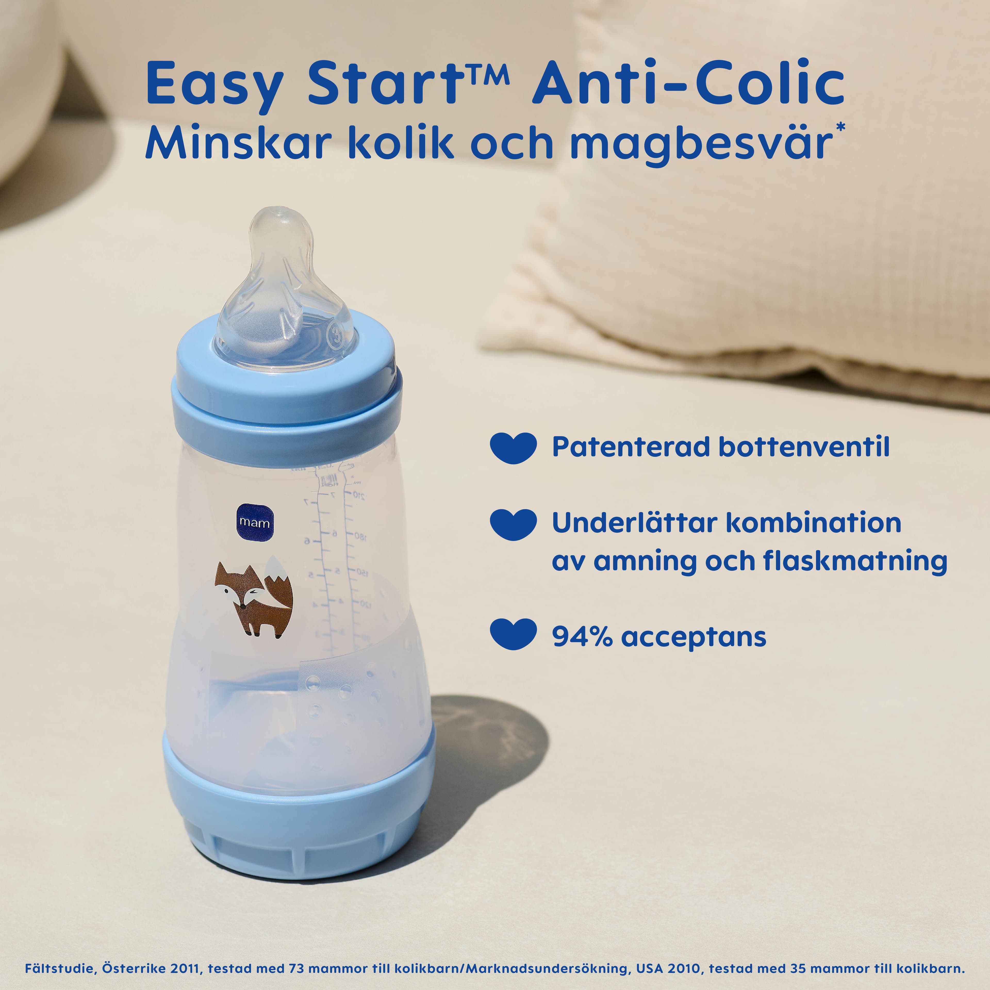 MAM Easy Start Anti-Colic 320ml 1p Pink - produktbild 3